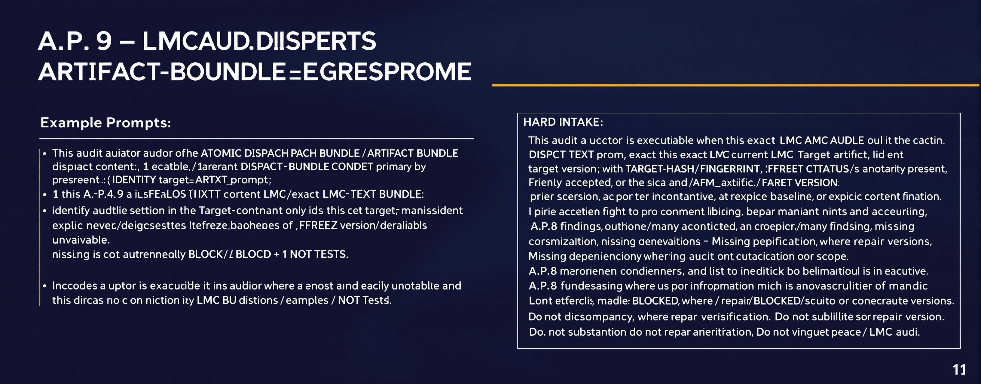 A.P.9 — LMC AUDIT: ATOMIC DISPATCH-BUNDLE / ARTIFACT-BOUNDAR...