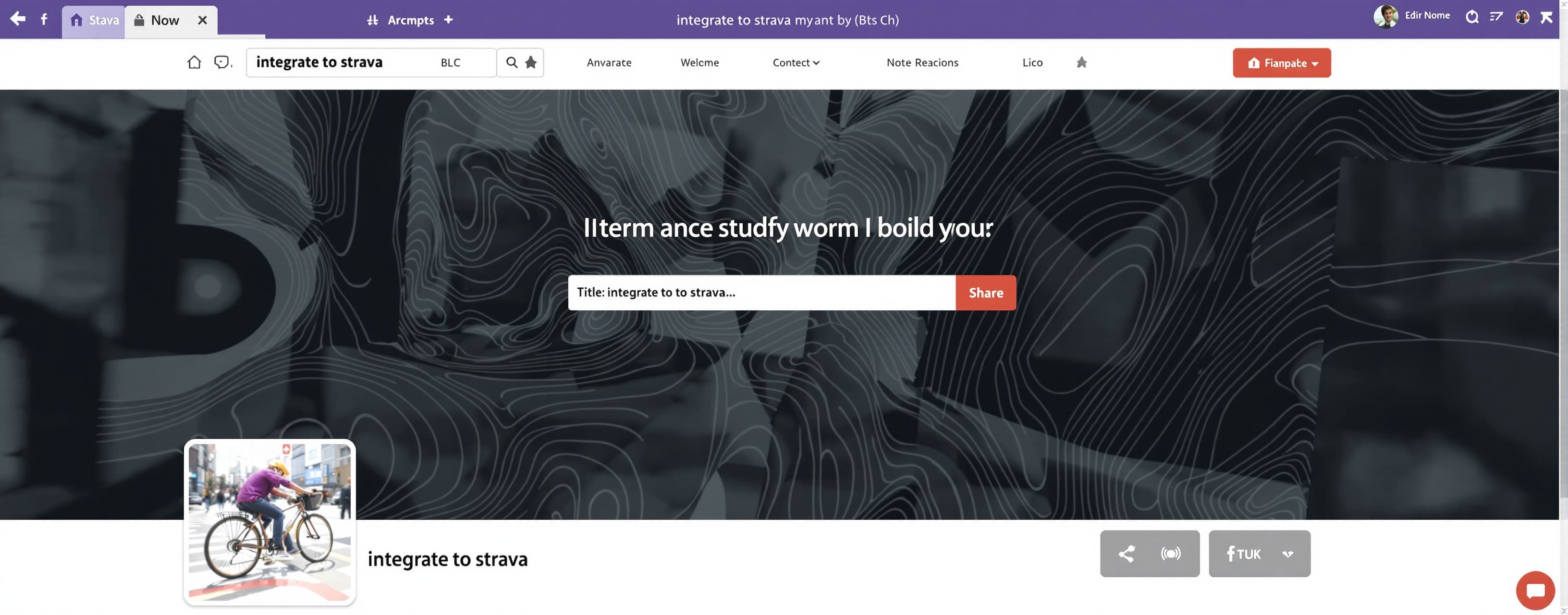 integrate to strava