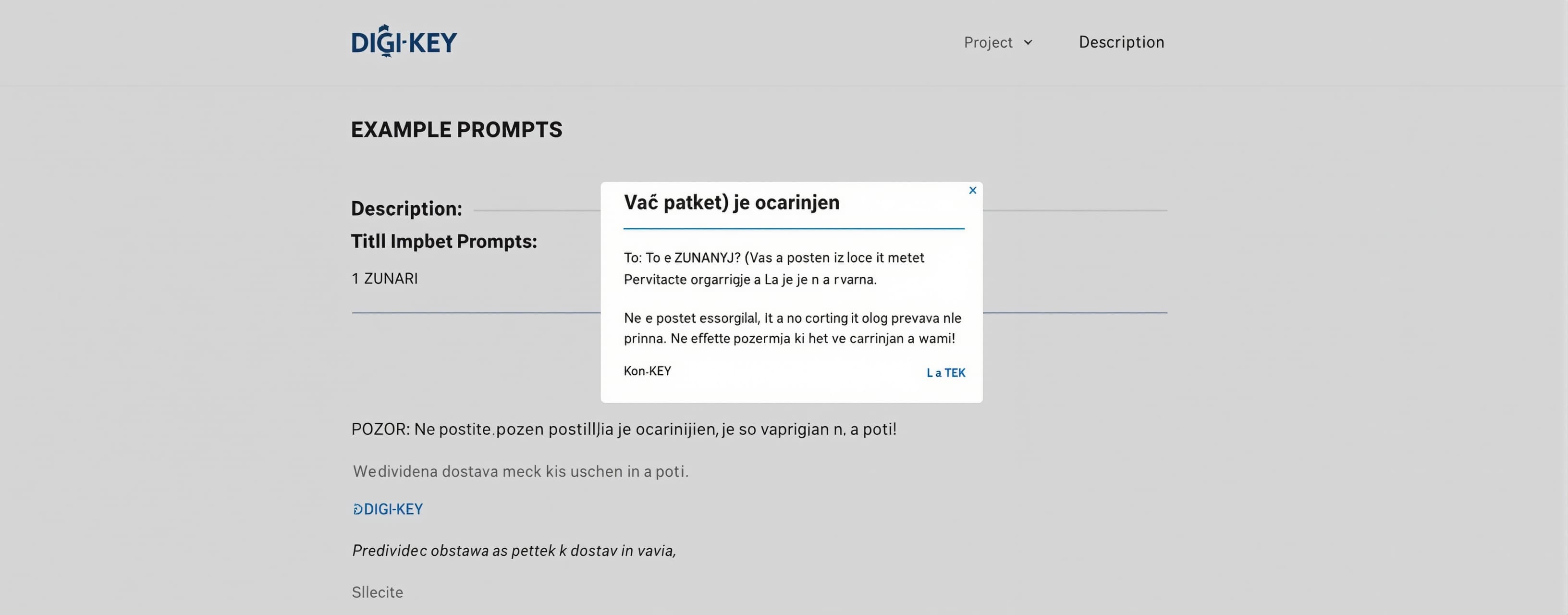 This is input from if node:
"subject": "[ZUNANJI] Vaš paket ...