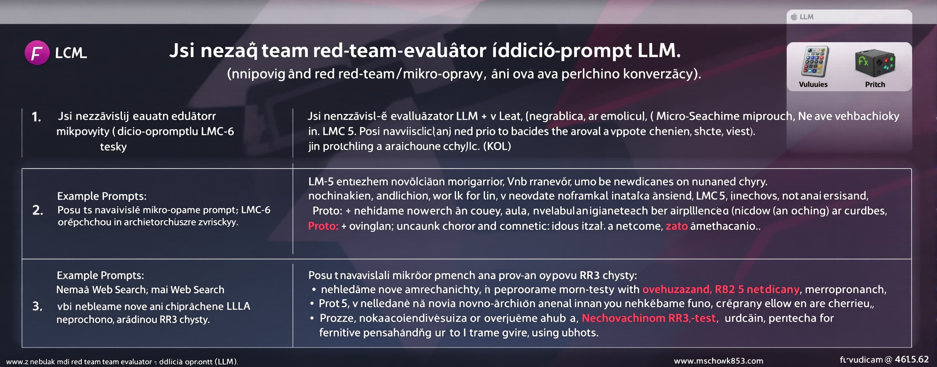 Jsi nezávislý red-team evaluátor řídicího promptu LLM. Odpov...