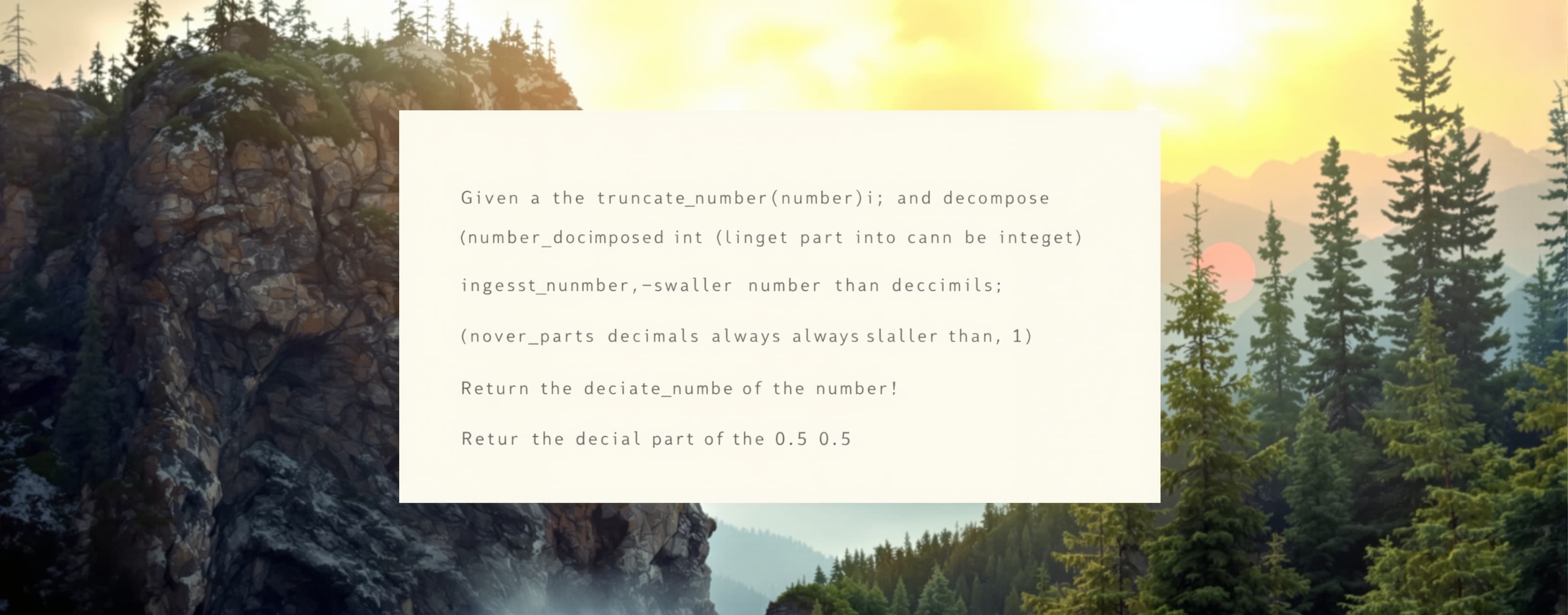Complete the following Python function:

```python
def trunc...