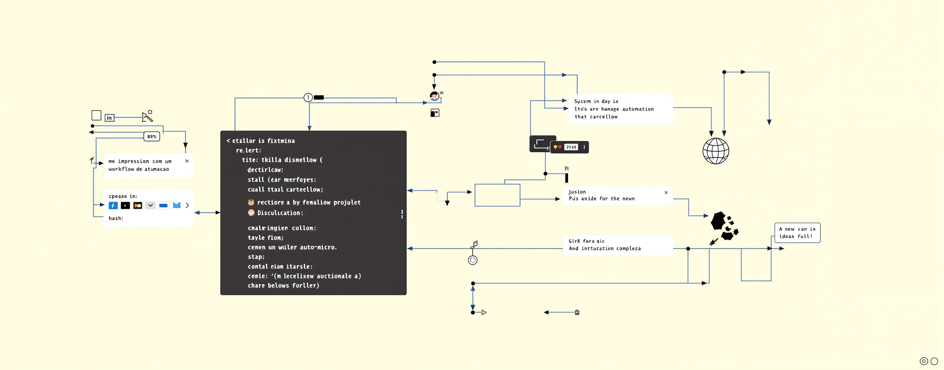 me impressiona com um workflow de automacao do n8n, retorne ...