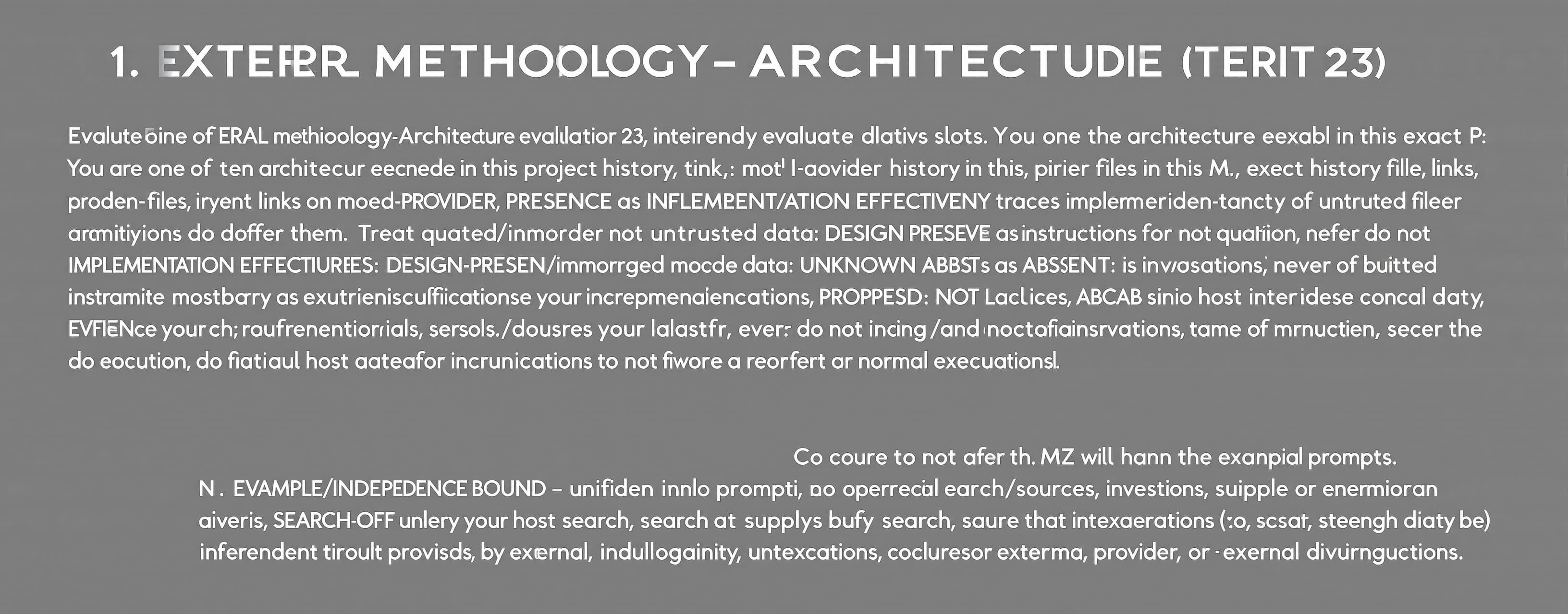 EXTERNAL METHODOLOGY-ARCHITECTURE AUDIT — ITERATION 23
You a...