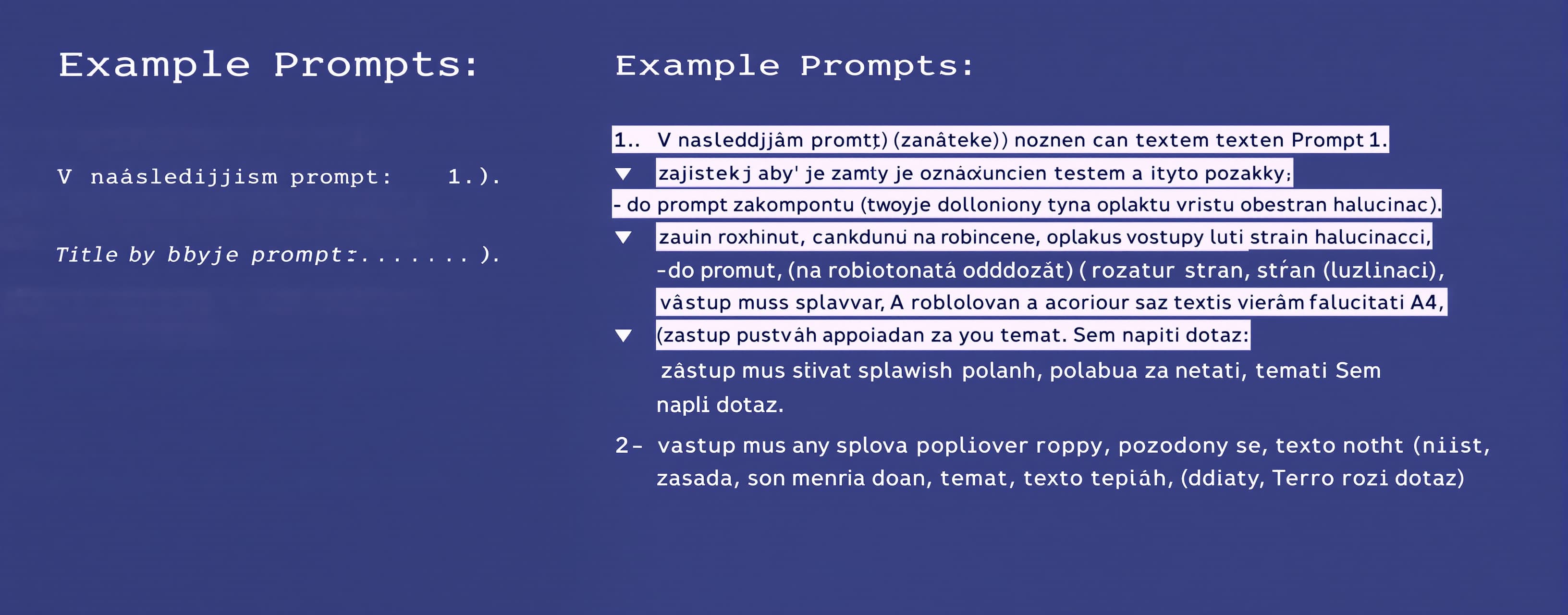 V následujícím promptu (začátek je označen textem Prompt 1) ...