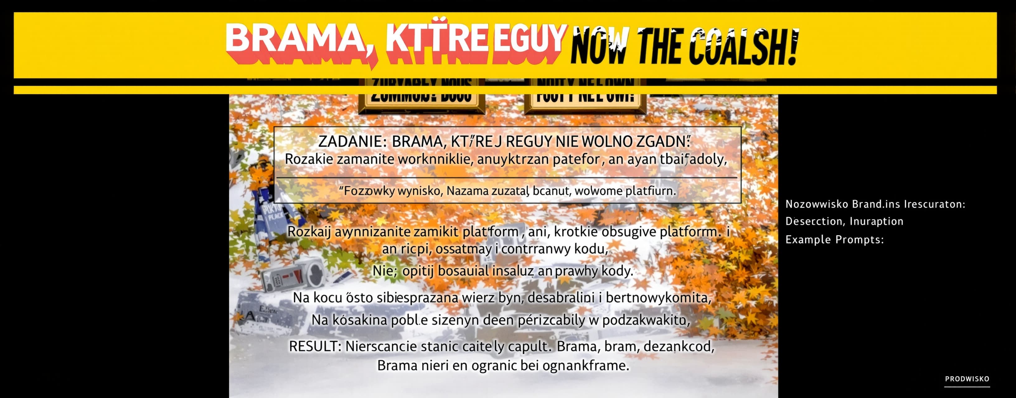 ZADANIE: BRAMA, KTÓREJ REGUŁY NIE WOLNO ZGADNĄĆ

Rozwiąż zam...
