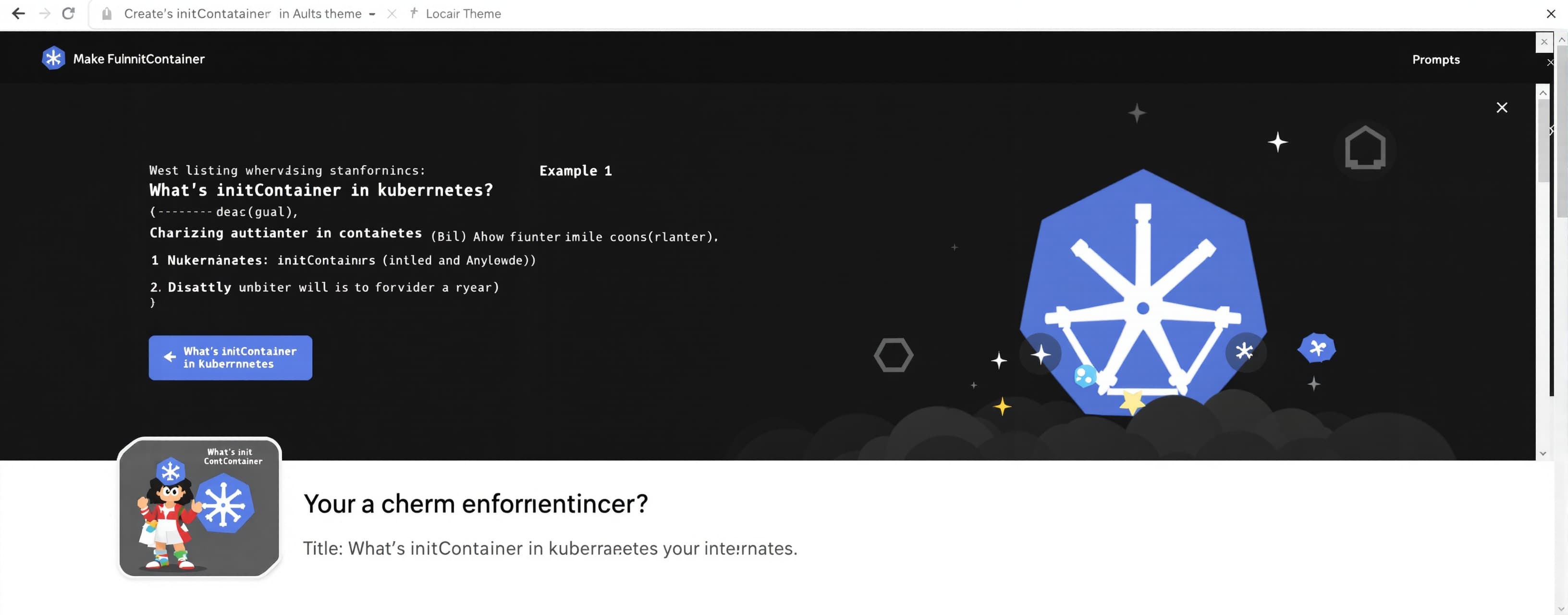 What's initContainer in kubernetes