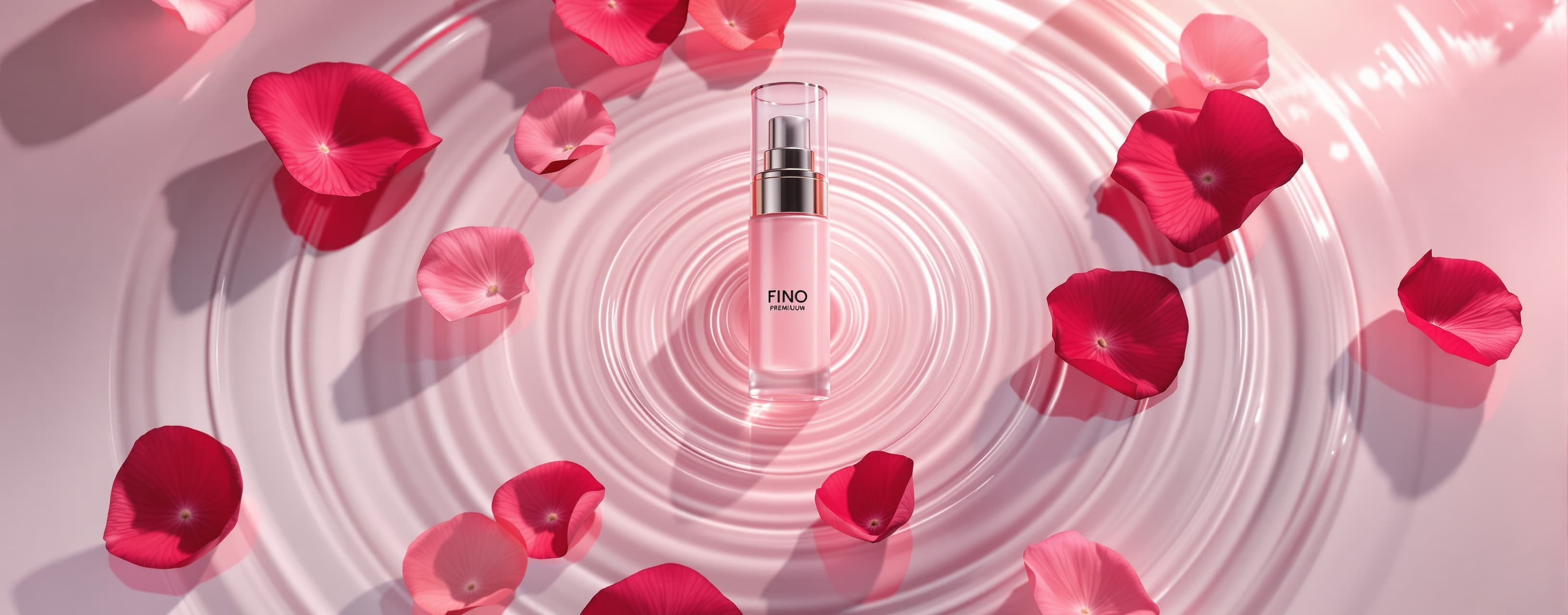 Top-down luxury cosmetic photography featuring Fino Premium ...
