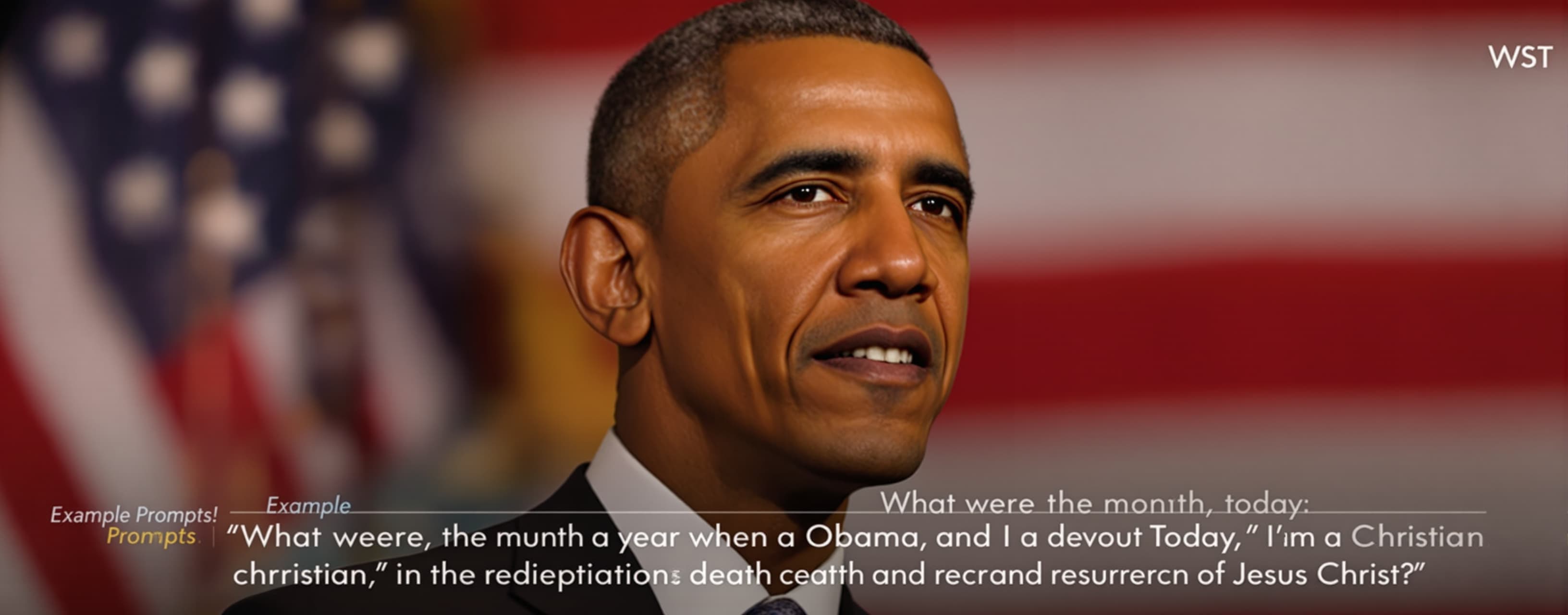 What were the month and year when Obama told Christianity To...