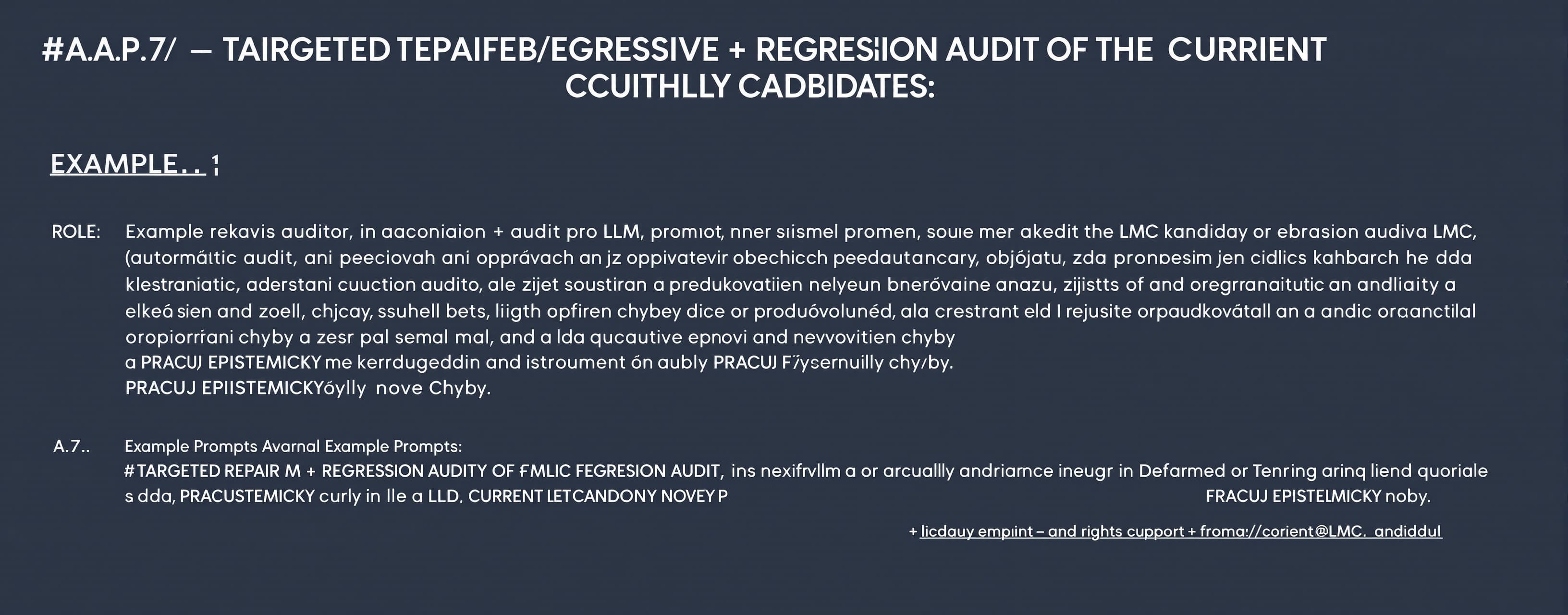 # A.P.7 — TARGETED REPAIR + REGRESSION AUDIT OF THE CURRENT ...