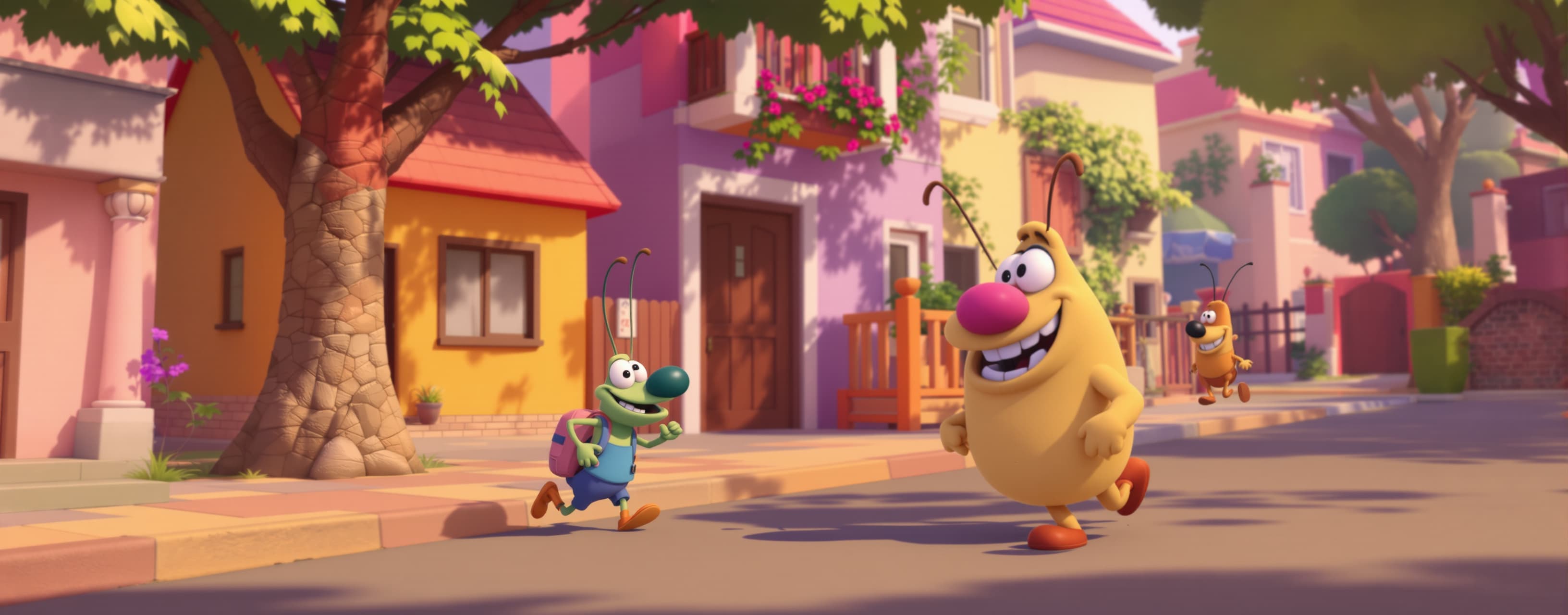 Create a 30-second vertical 9:16 animated comedy short featu...