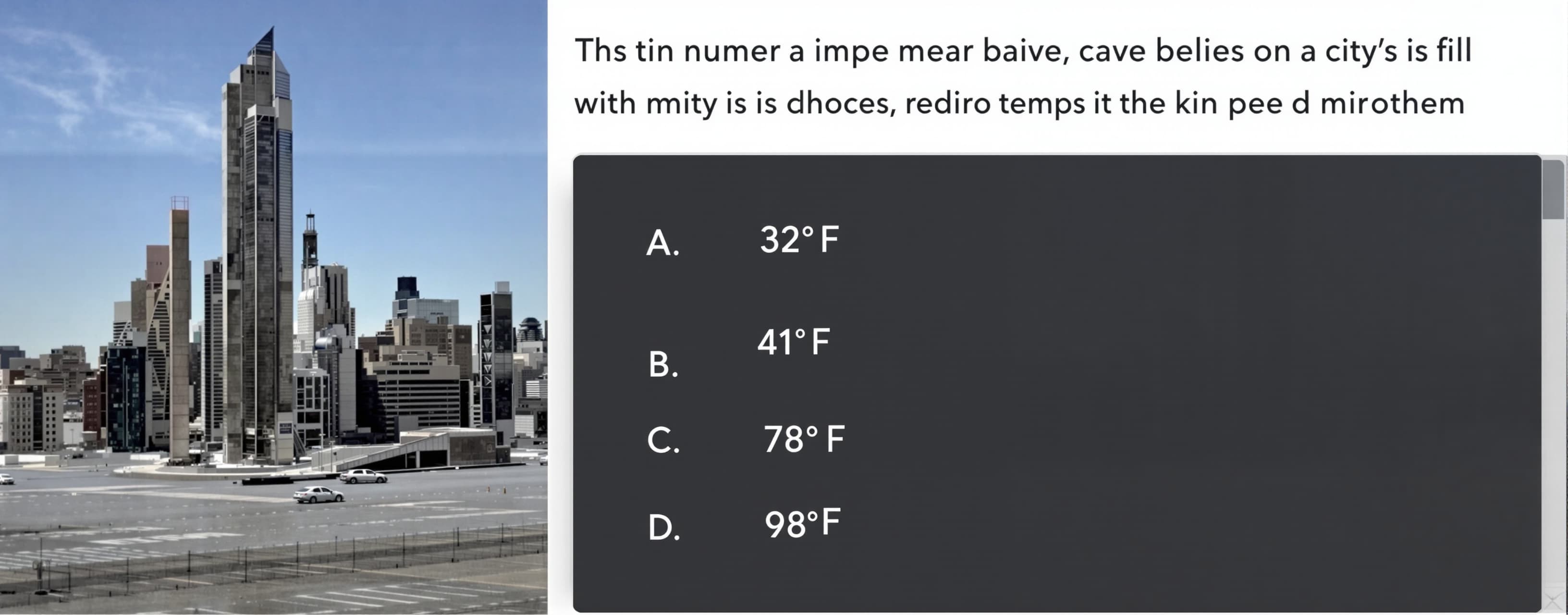 The morning temperature in a city is 41°F. If a sunny, mild ...