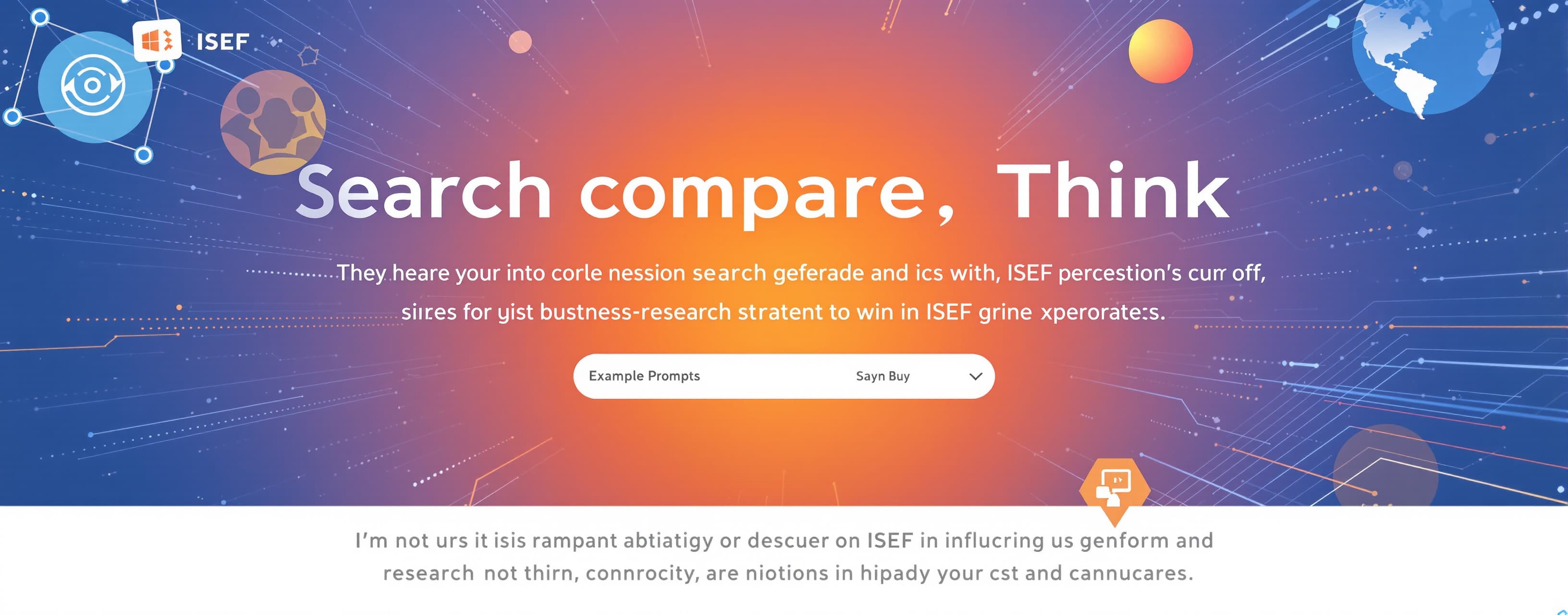 Search compare think how to win in ISEF competition