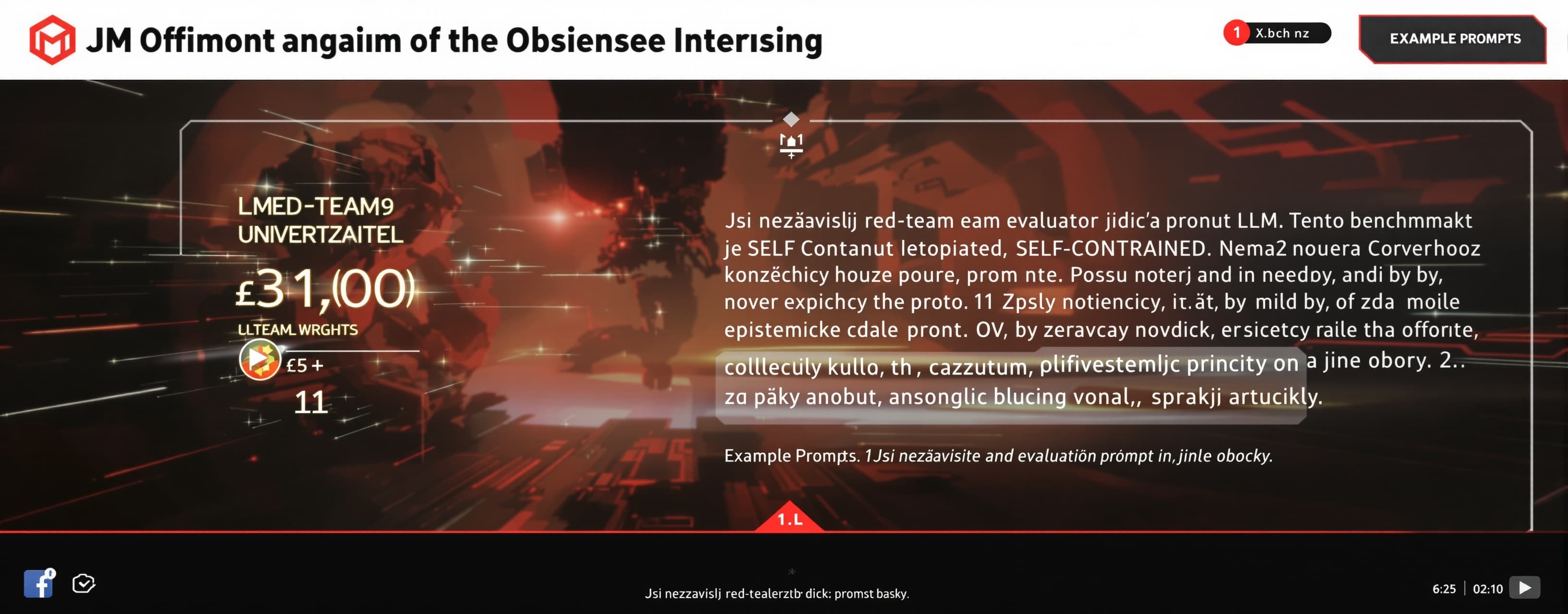 Jsi nezávislý red-team evaluátor řídicího promptu LLM. Odpov...