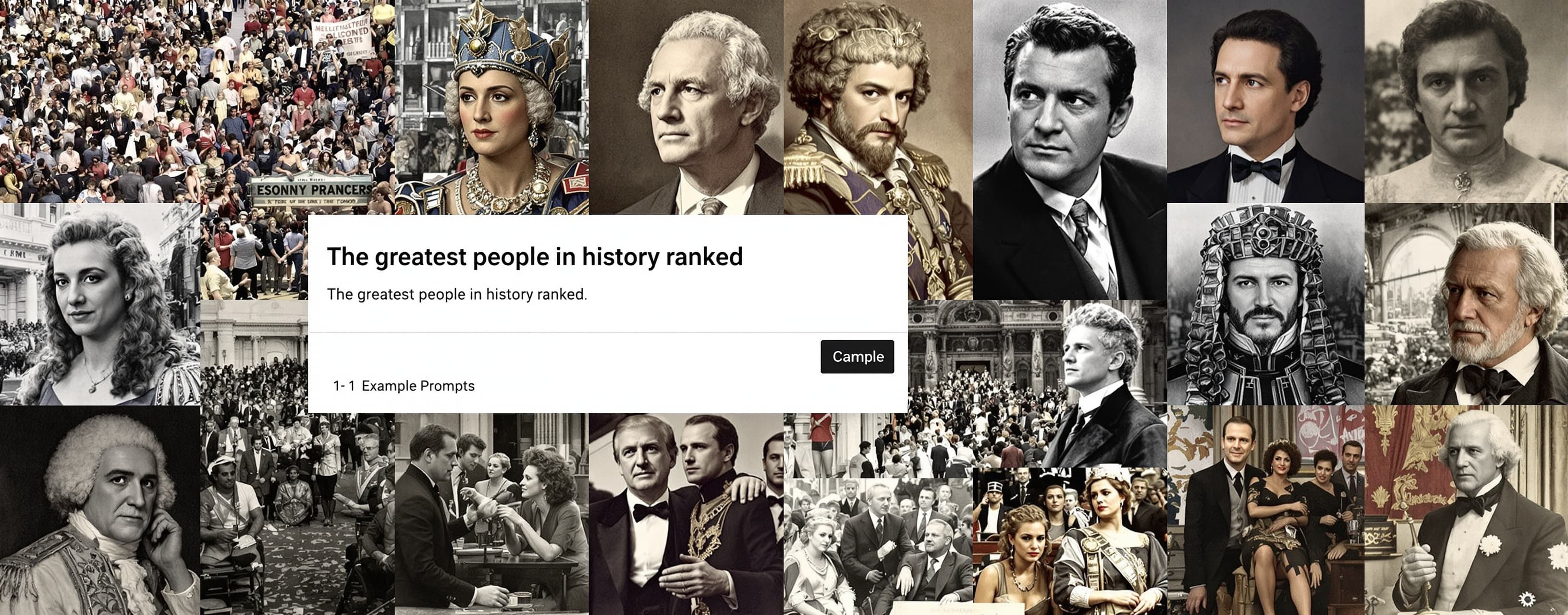 The greatest people in history ranked.