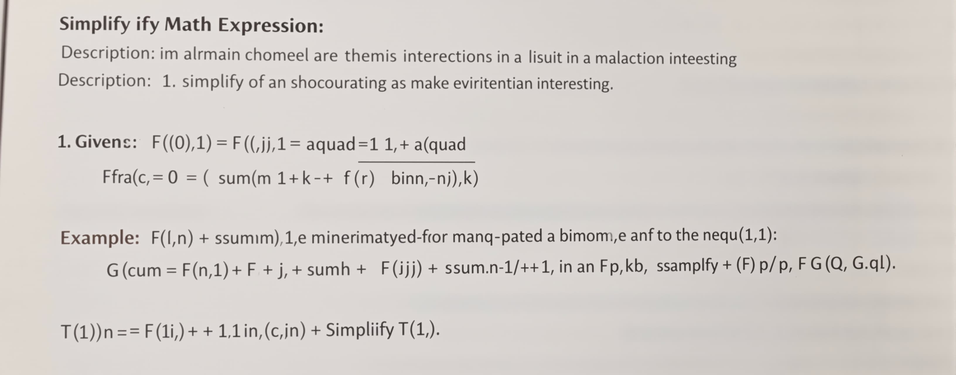 Simplify Math Expression