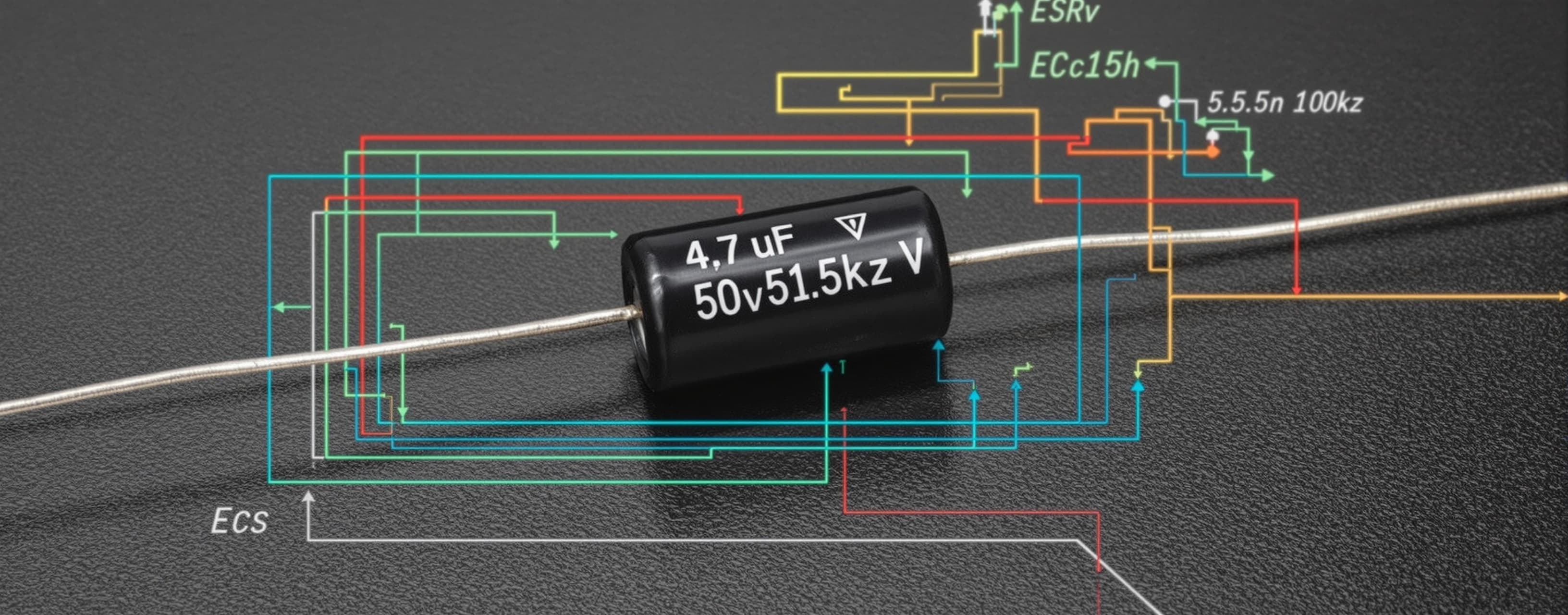 Ich habe hier einen 4,7 uF Elektrolytkondensator mit 50 V Ra...
