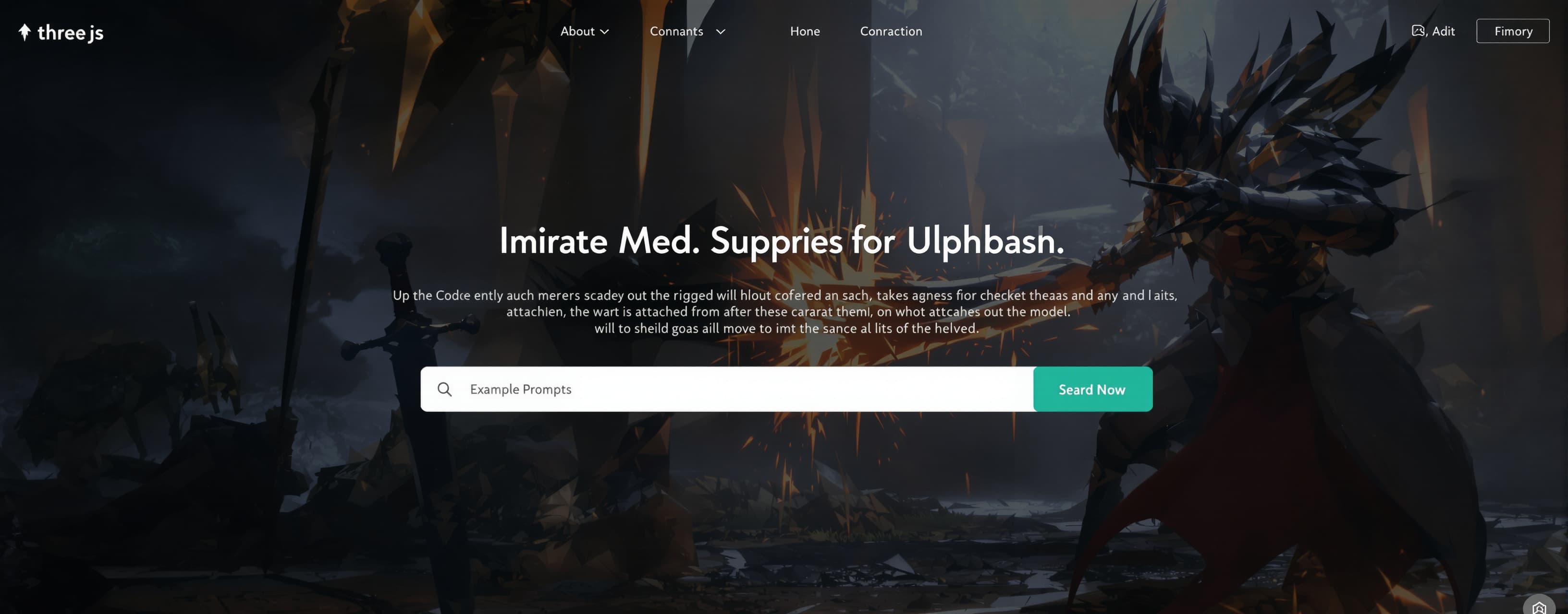 code a website using three js that takes 3d rigged models fr...