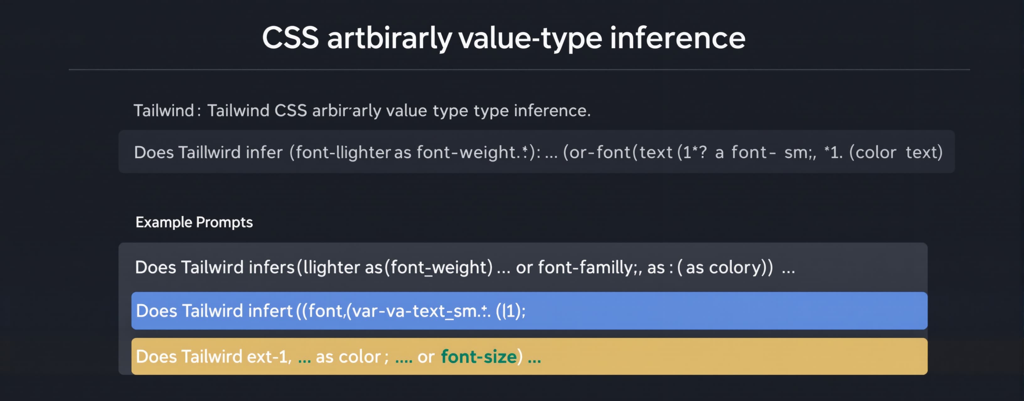 Tailwind CSS arbitrary value type inference