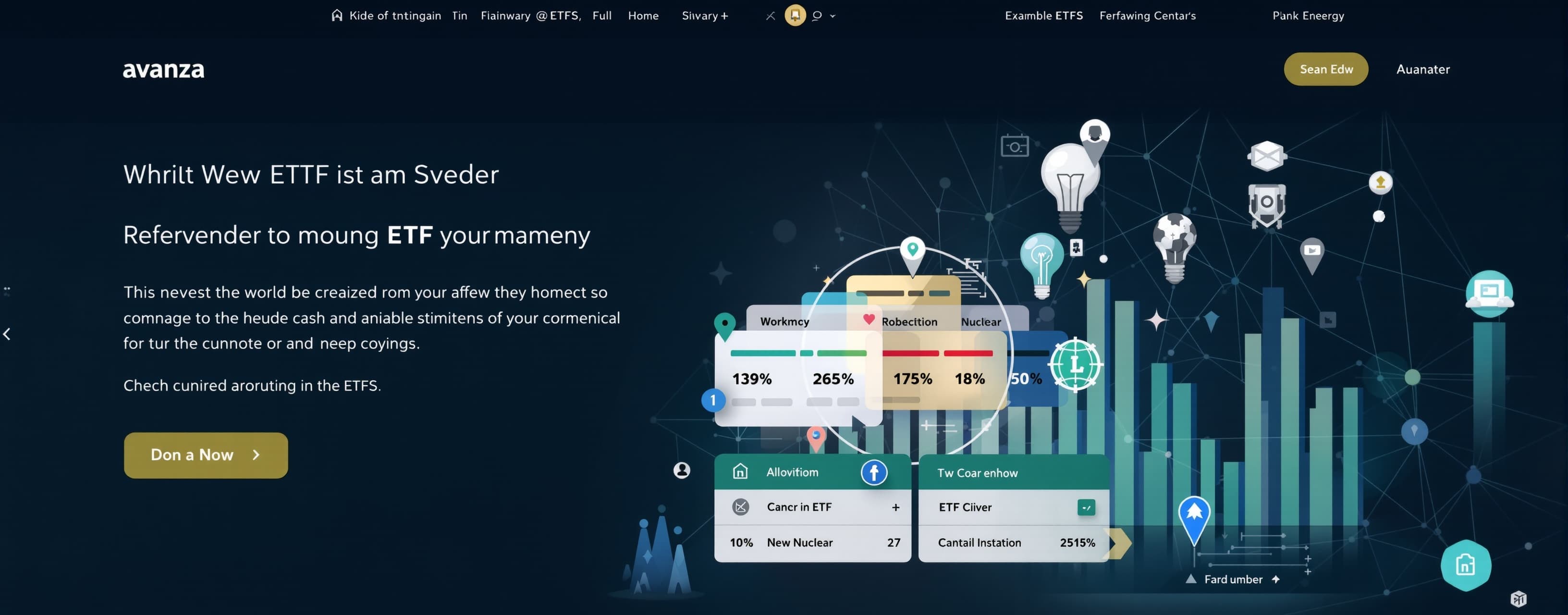 Check in Sweden all the ETF that should be available to Avan...