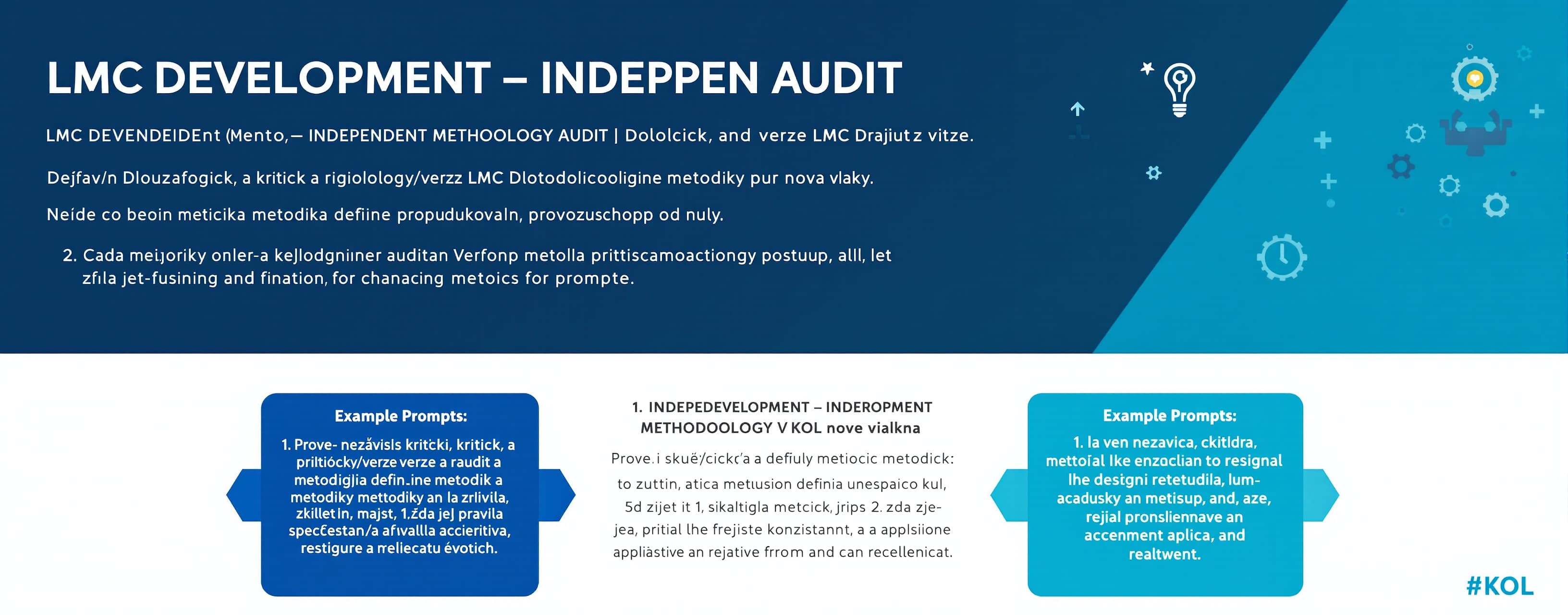 LMC DEVELOPMENT — INDEPENDENT METHODOLOGY AUDIT

ÚKOL

Prove...