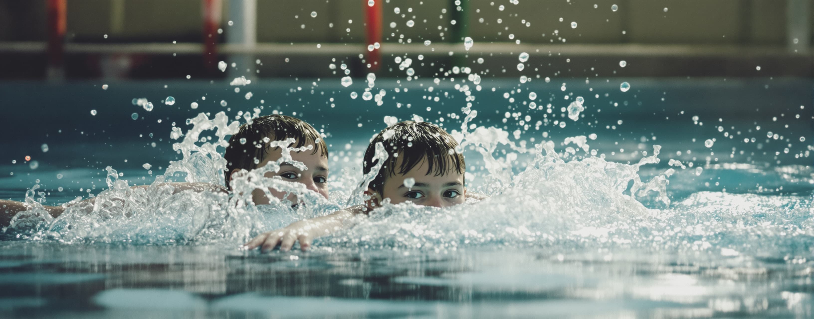 Children are swiming