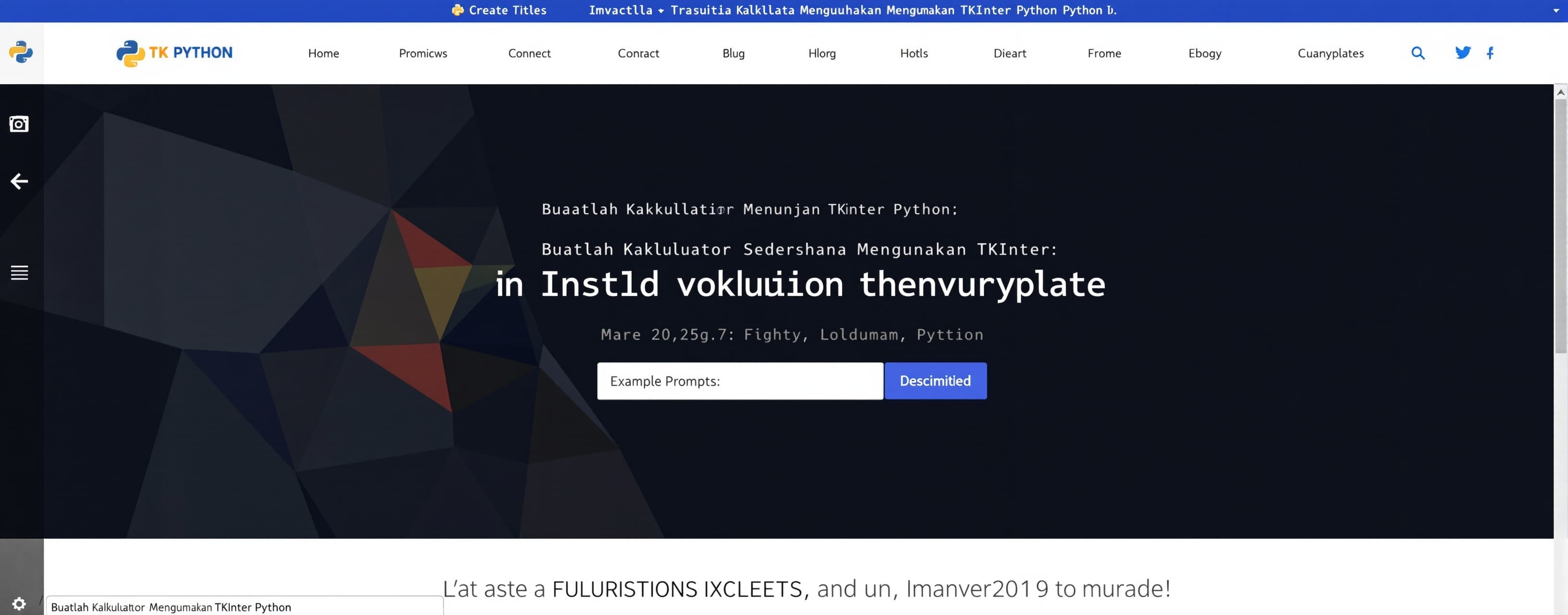 Buatlah Kalkulator Sederhana Menggunakan TKInter Python.