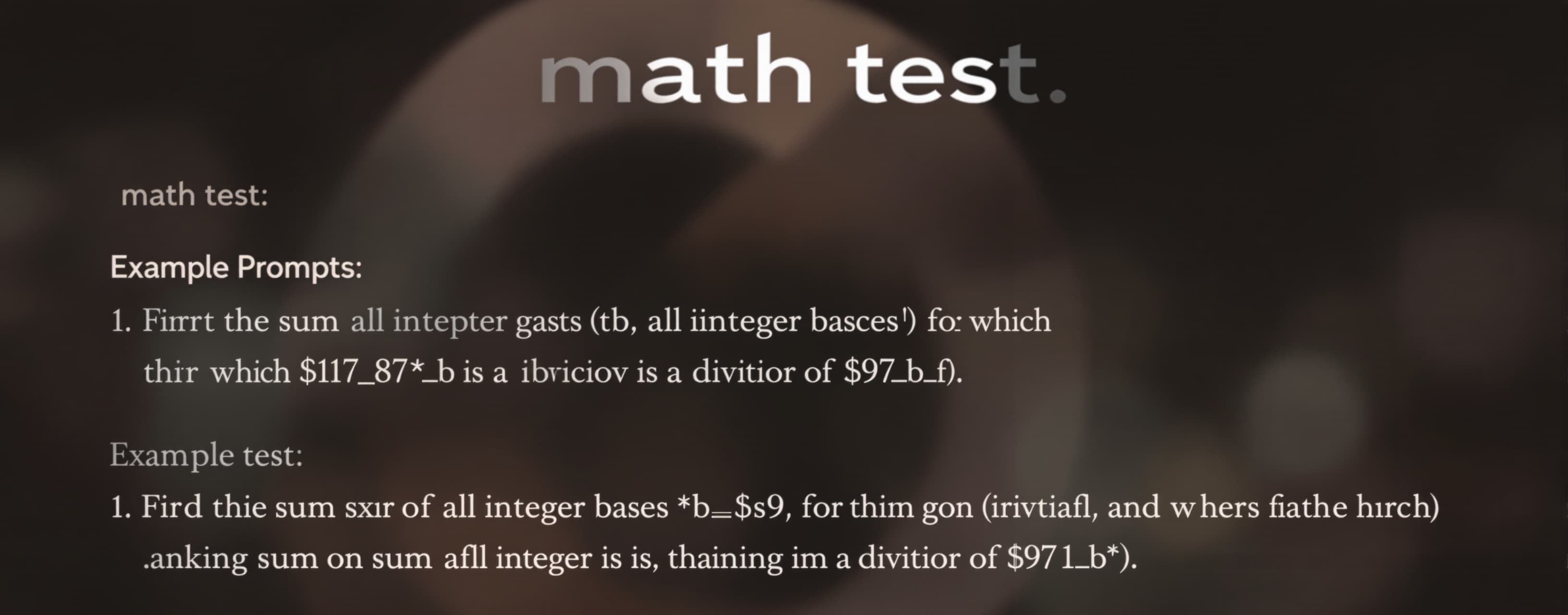 math test