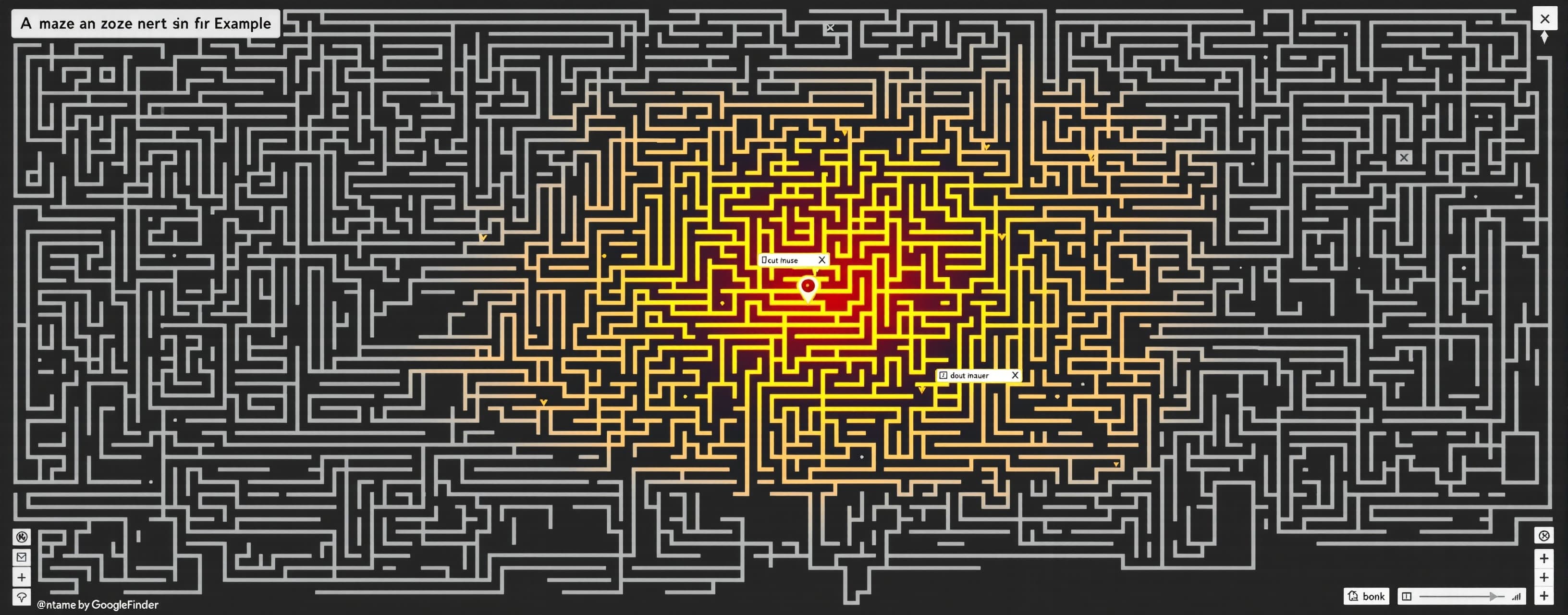 make a google maps stile path finder for a maze