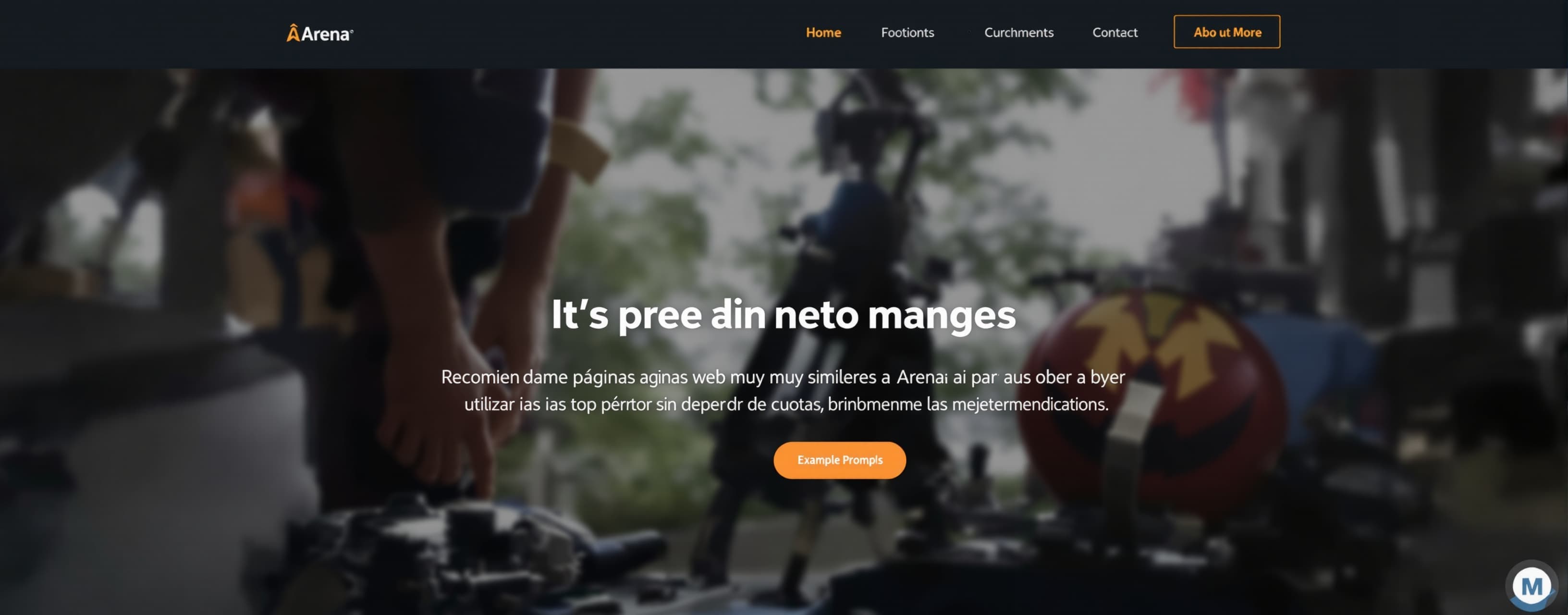 Recomiendame páginas web muy similares a Arena ai para poder...