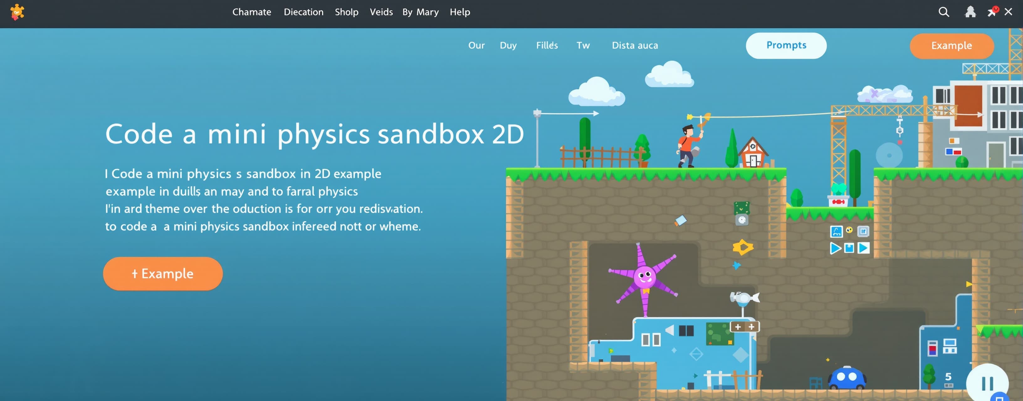 Code a mini physics sandbox in 2D