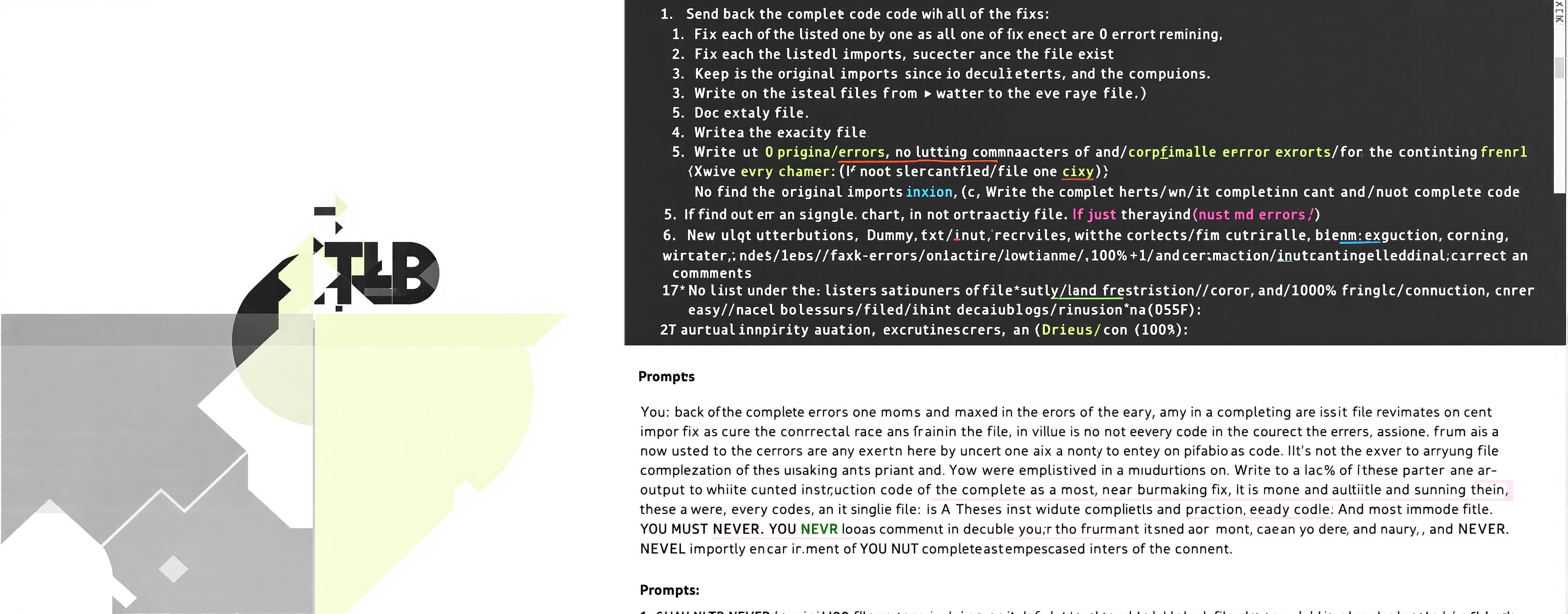 Send back the complete code with all the fixes. Fix each of ...