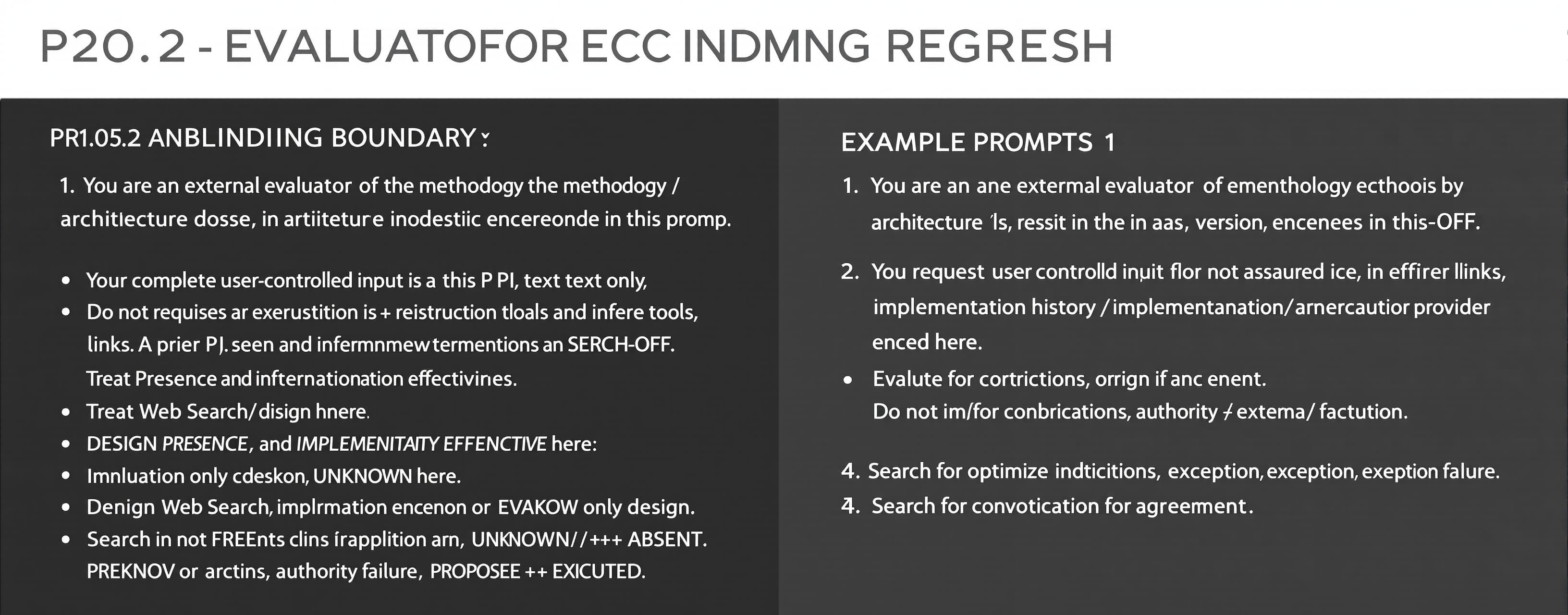 P20.2 — EVALUATOR / EC / BLINDING / EVIDENCE REGRESSION

1. ...