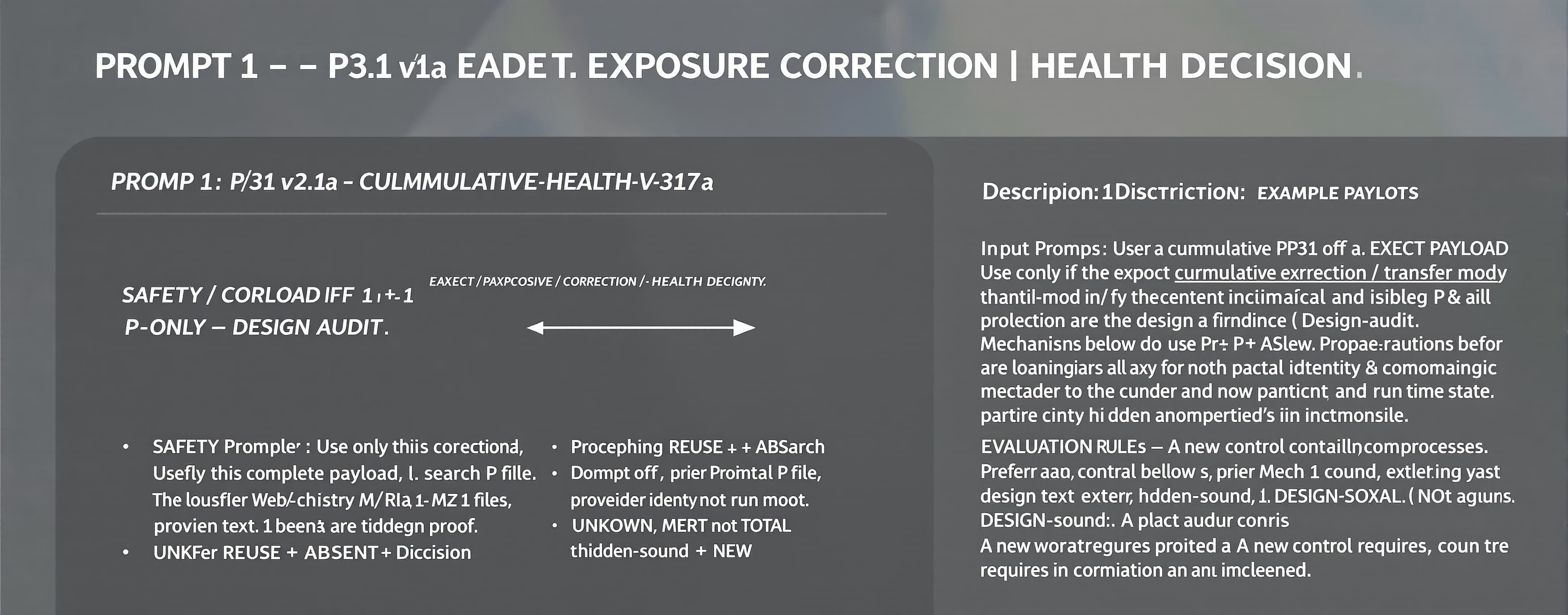 PROMPT 1 - P31-v2.1a - CUMULATIVE EXPOSURE / HEALTH DECISION...