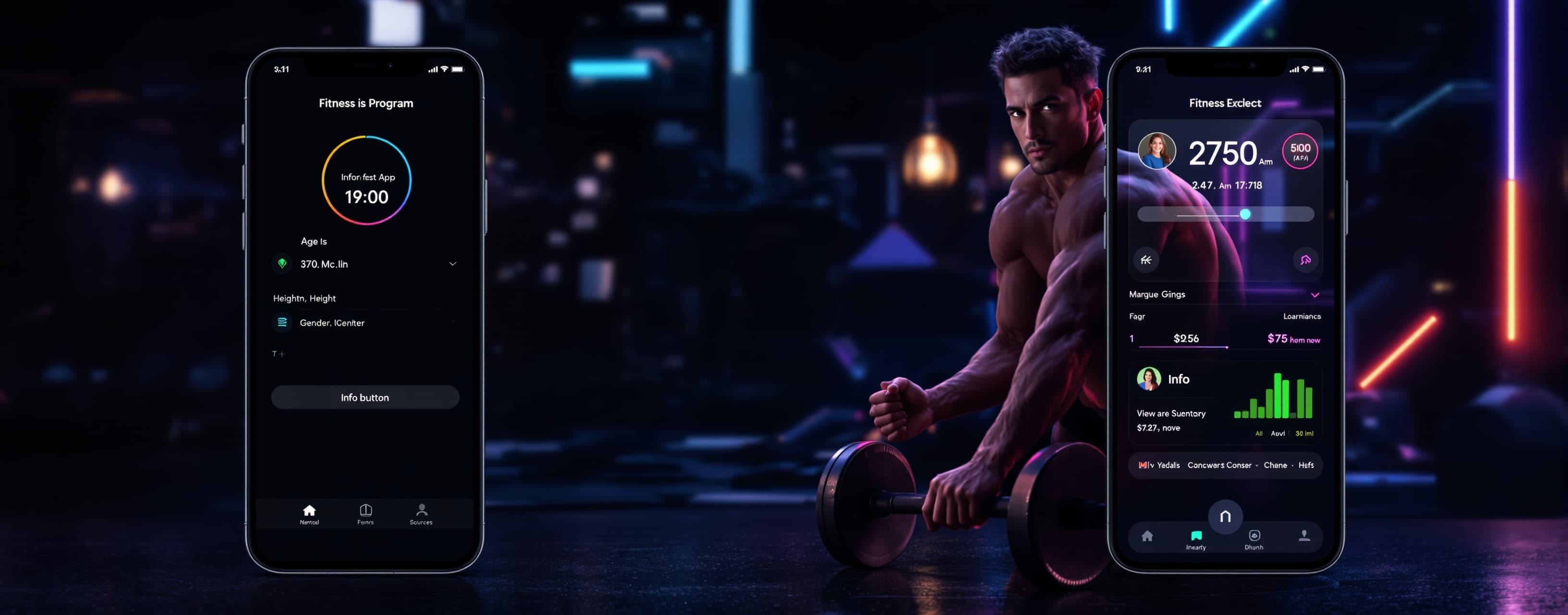 Build me a fully functional fitness app that gives you a pro...