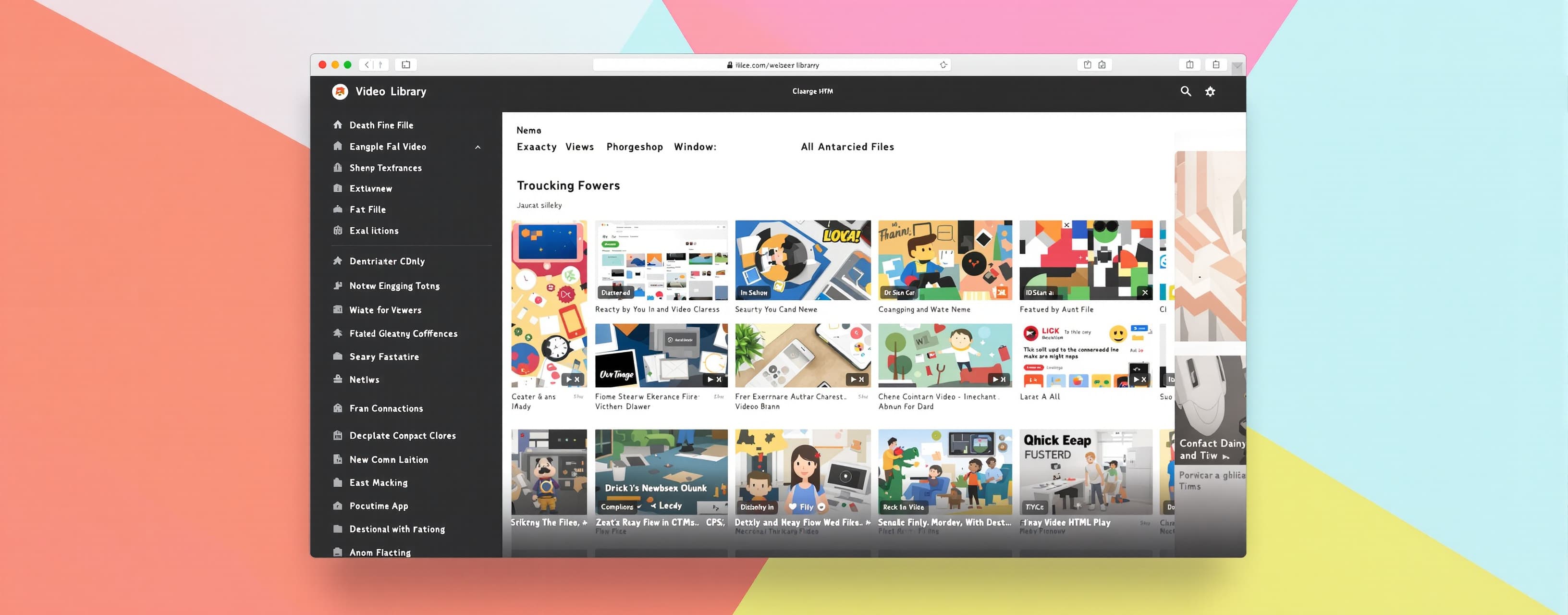 Construct a single-file, client-side video-library applicati...