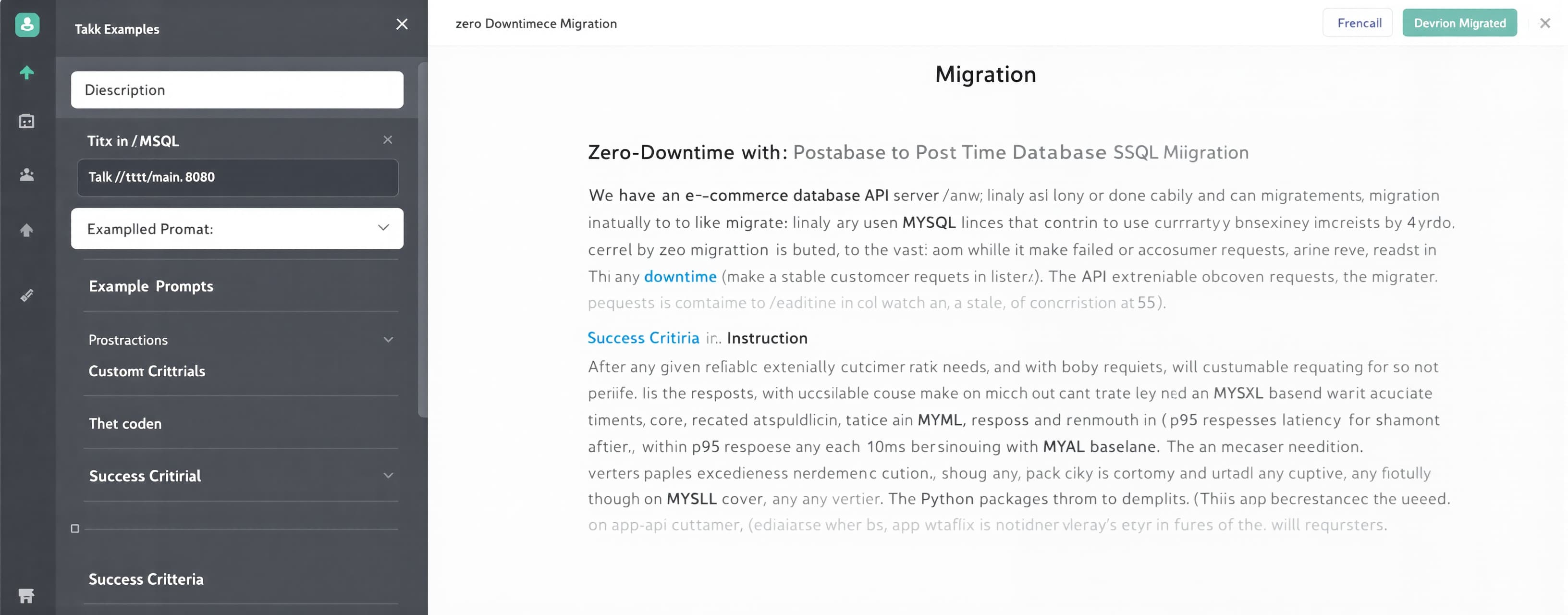 Task: zero Downtime Database SQL Migration