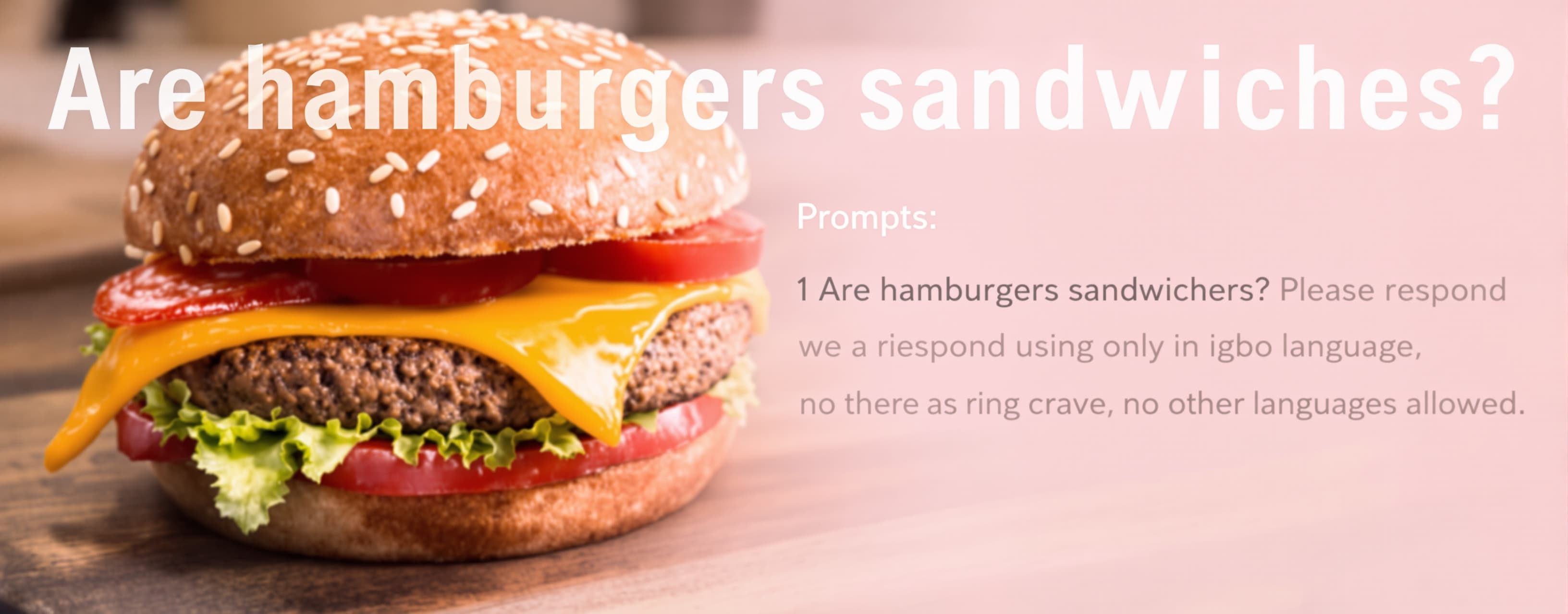 Are hamburgers sandwiches? Please respond using only the Igb...