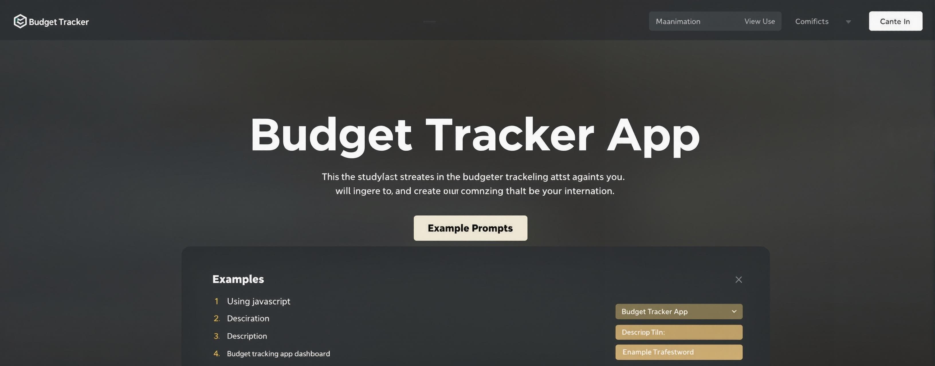 Budget Tracker App
