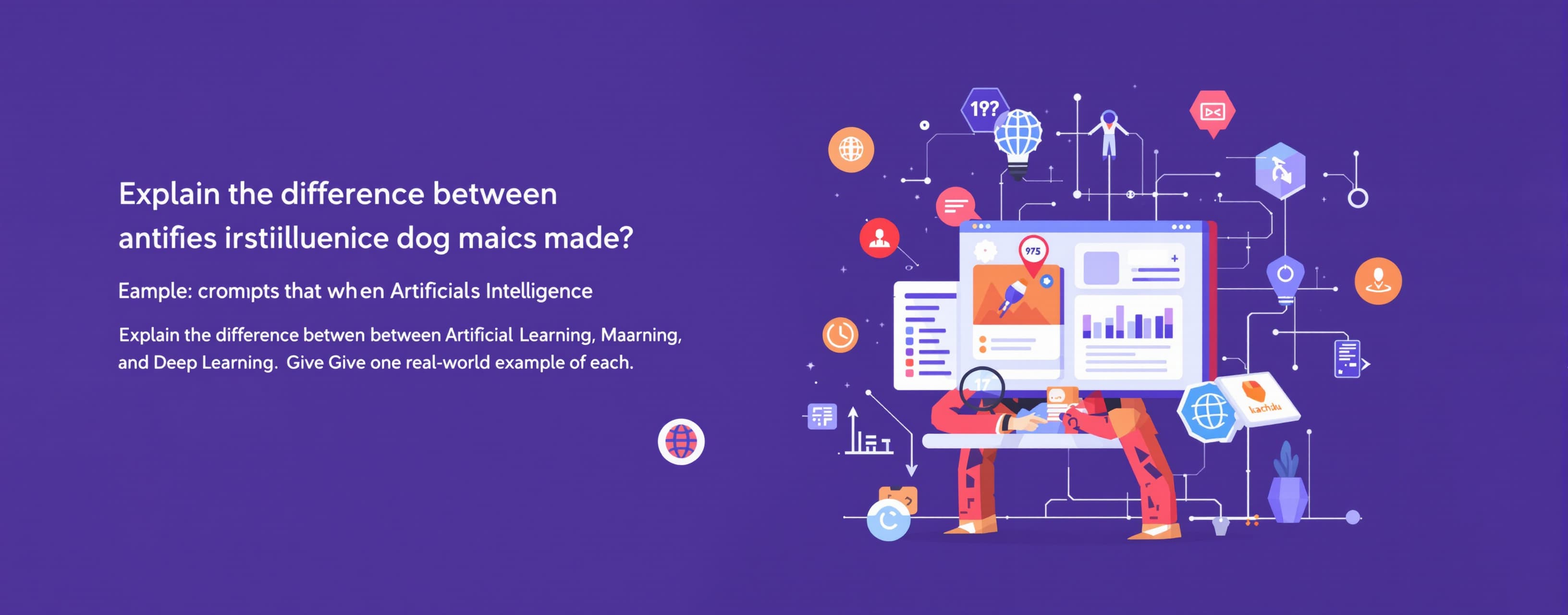 Explain the difference between Artificial Intelligence, Mach...