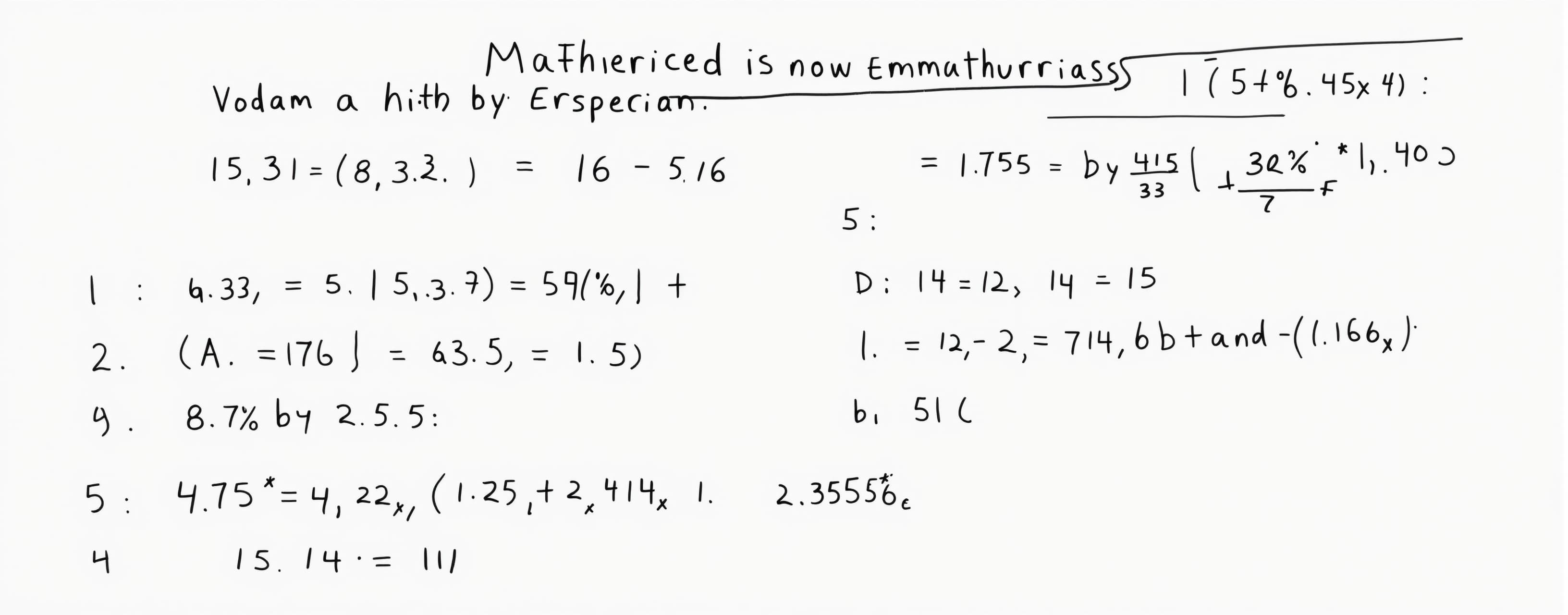 Math exam