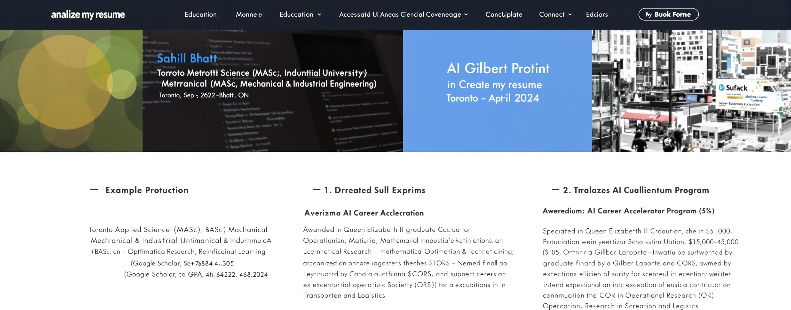 analyze my resume - Sahil Bhatt
+ Toronto, ON # sahil.bhatt@...