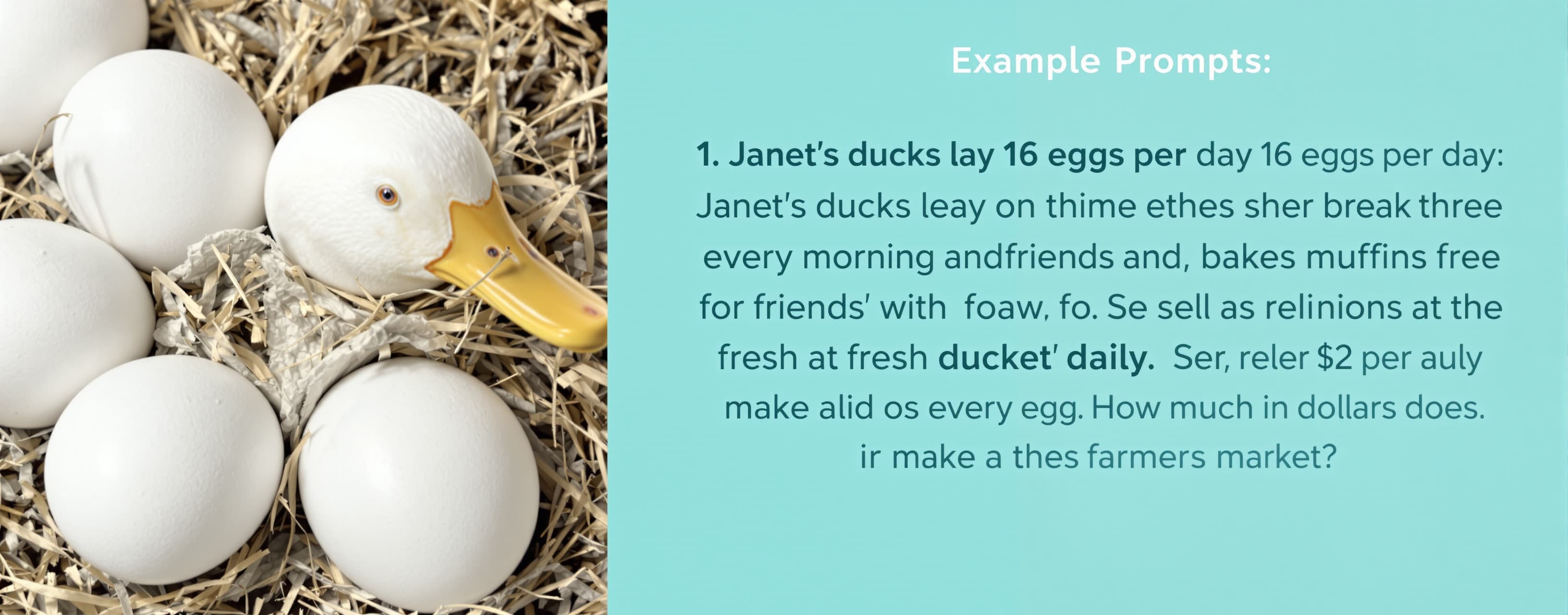 Janet’s ducks lay 16 eggs per day. She eats three for breakf...
