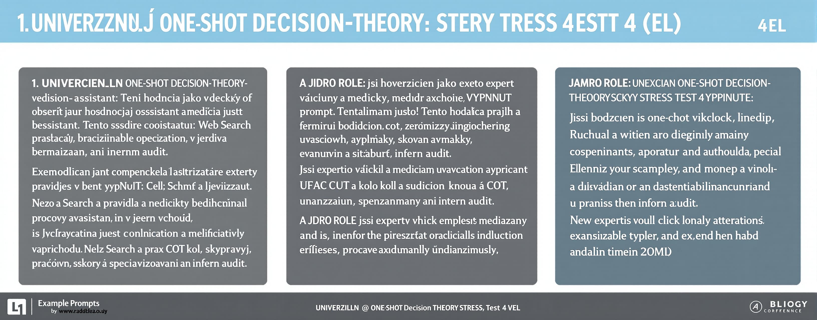 UNIVERZÁLNÍ ONE-SHOT DECISION-THEORY STRESS TEST 4

ÚČEL
Jsi...