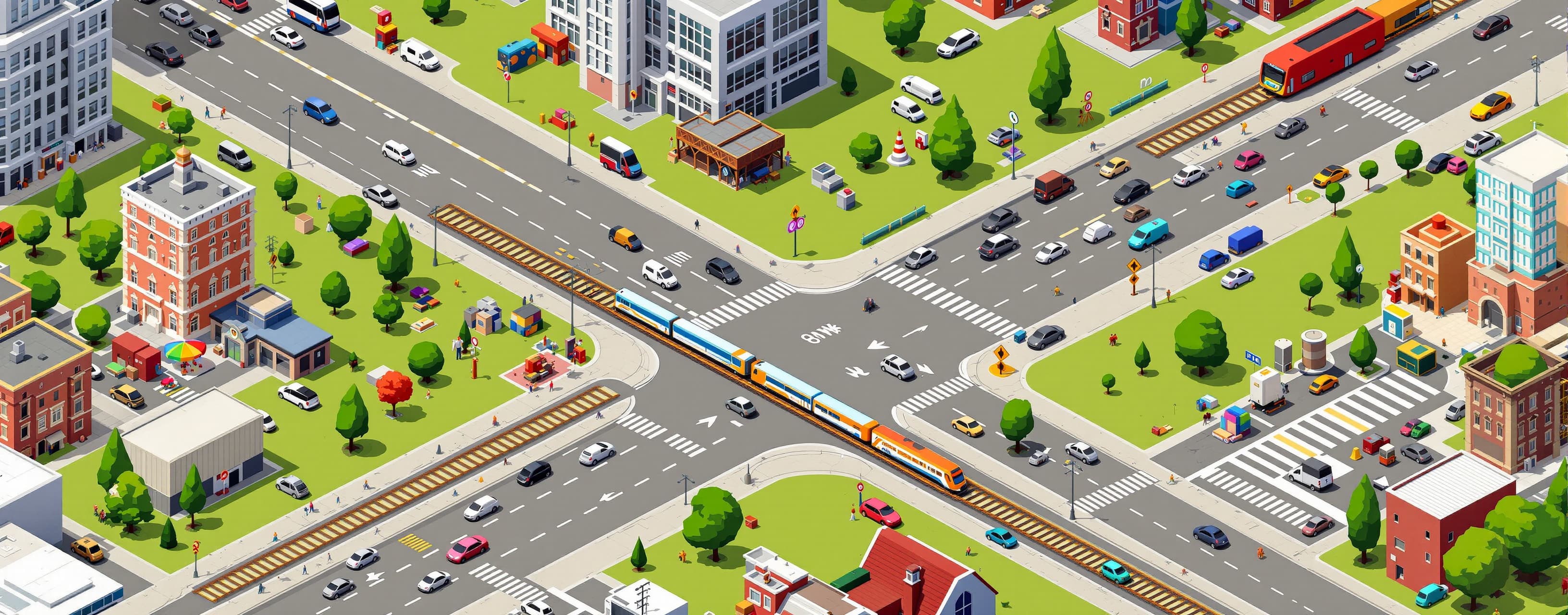 Create a standalone SVG in the style of Transport Tycoon Del...