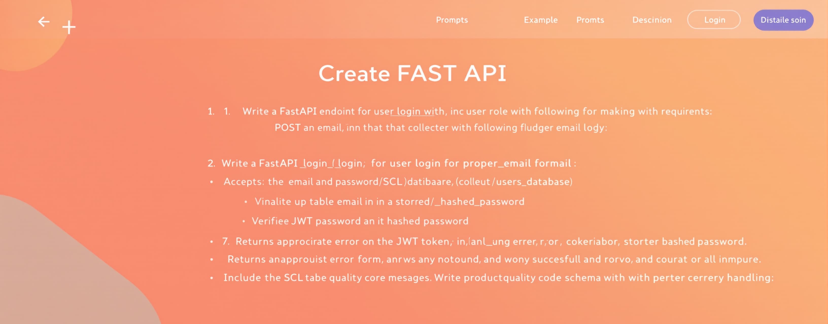 Create FAST API