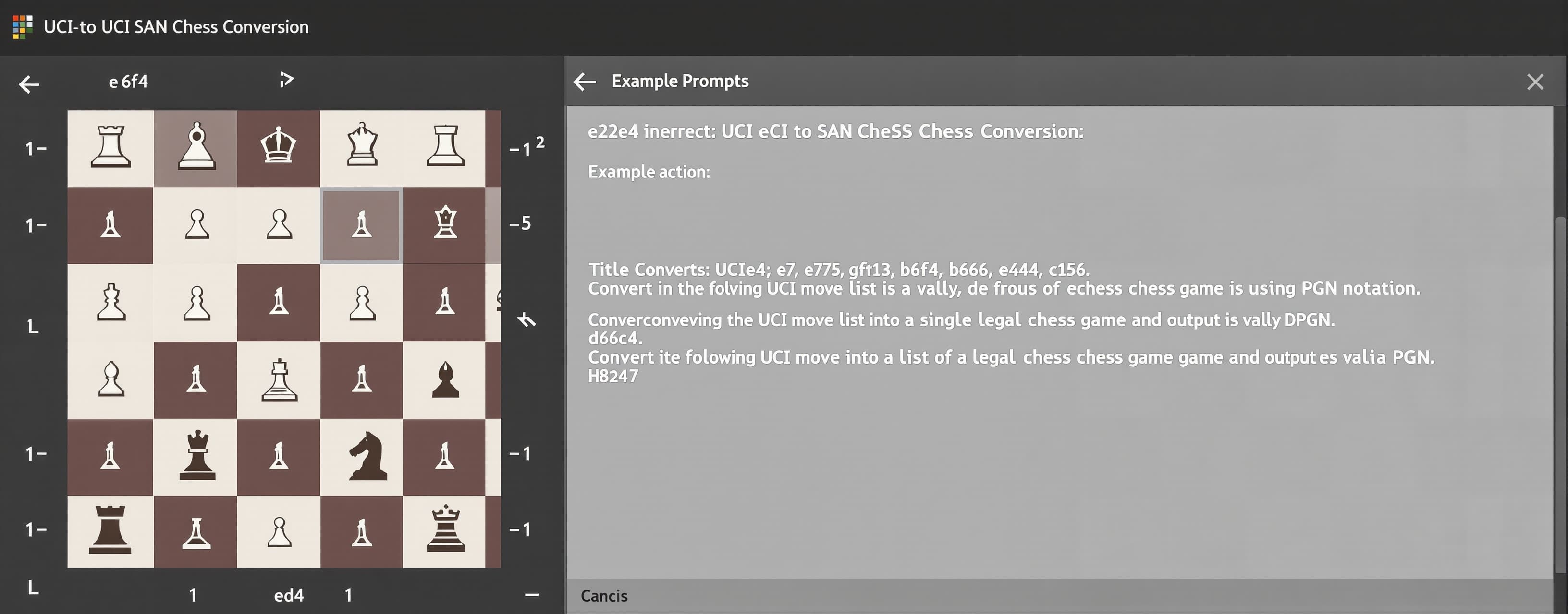 UCI to SAN Chess Conversion