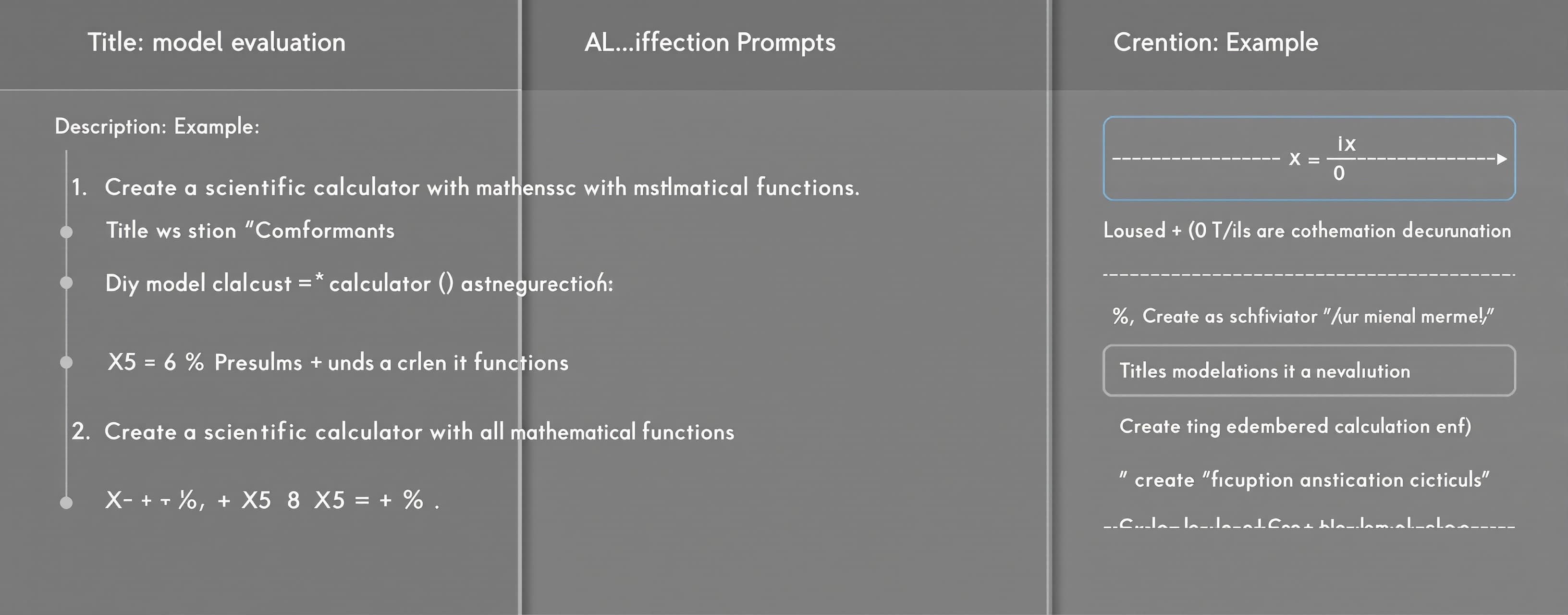 model evaluation