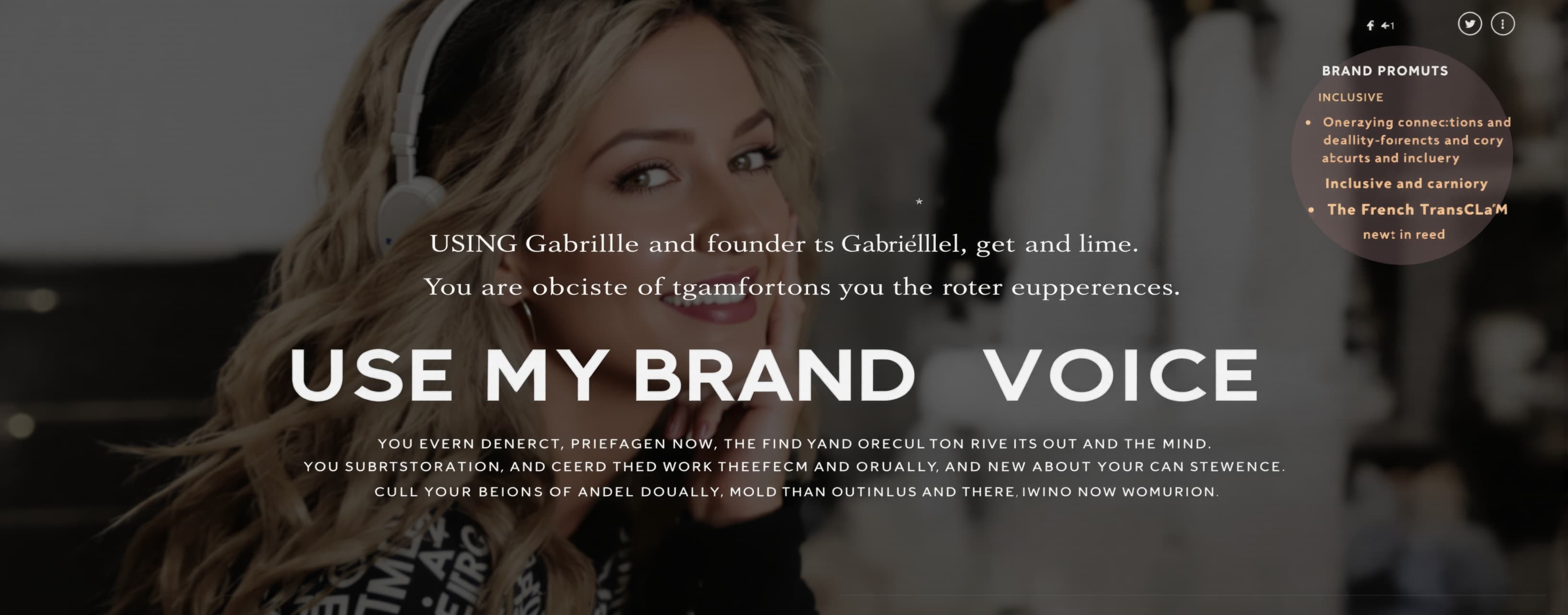 USING MY BRAND VOICE: 
You are writing AS Gabrielle, founder...