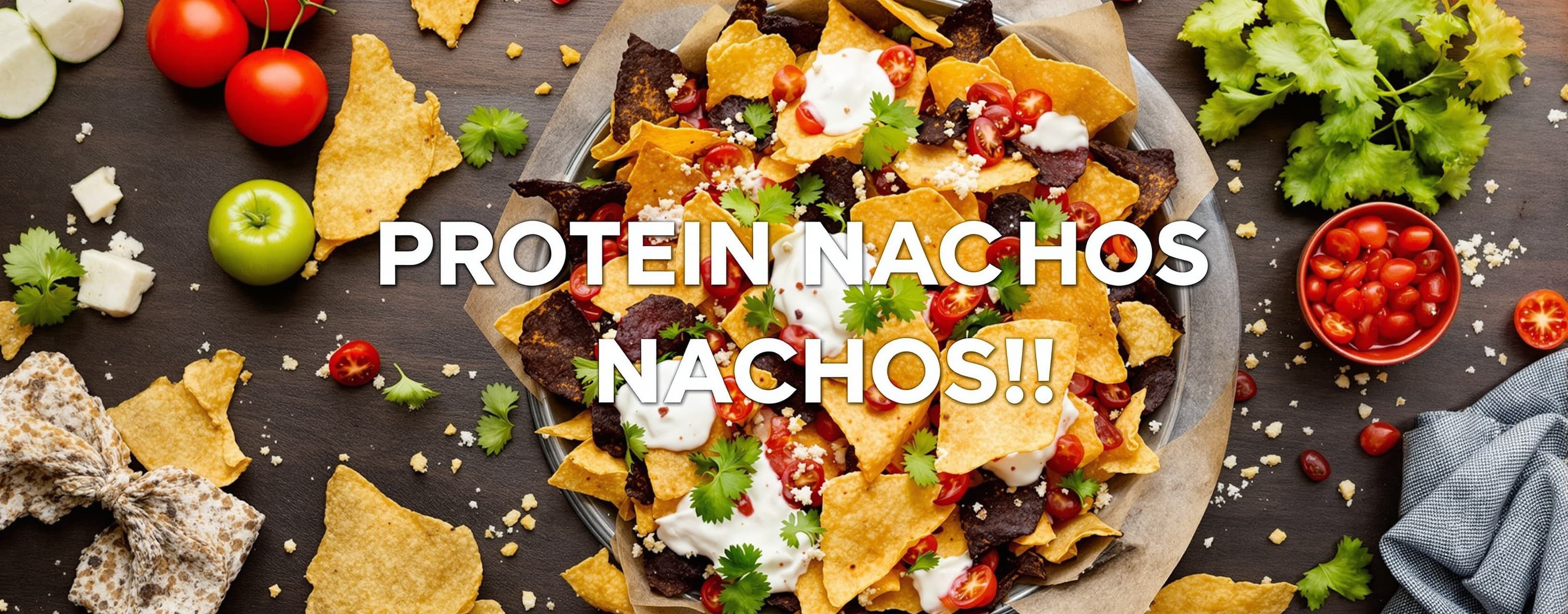 generate a recipe for protein nachos the chips must be made ...