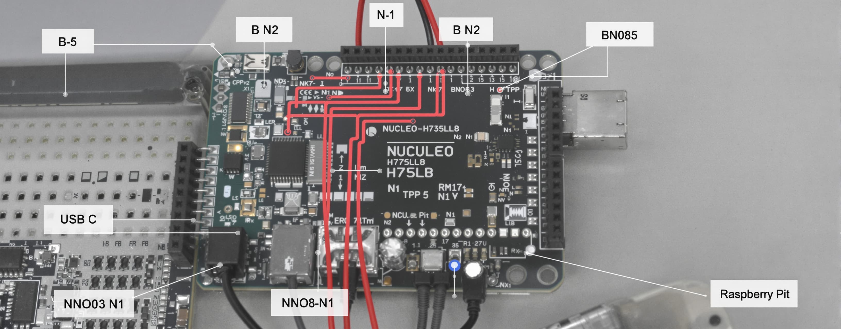 می خوام یک NUCLEO-H7S3L8 که برد N1 می نامیم رو وصل کنم به یک...